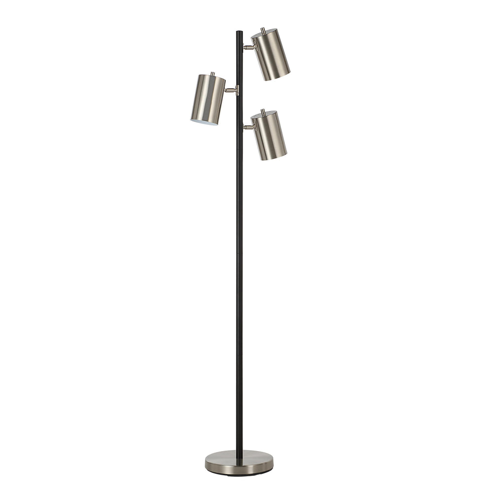 Meandros 63.5" Height Floor Lamp, Grey - Angle Image - LPF3170