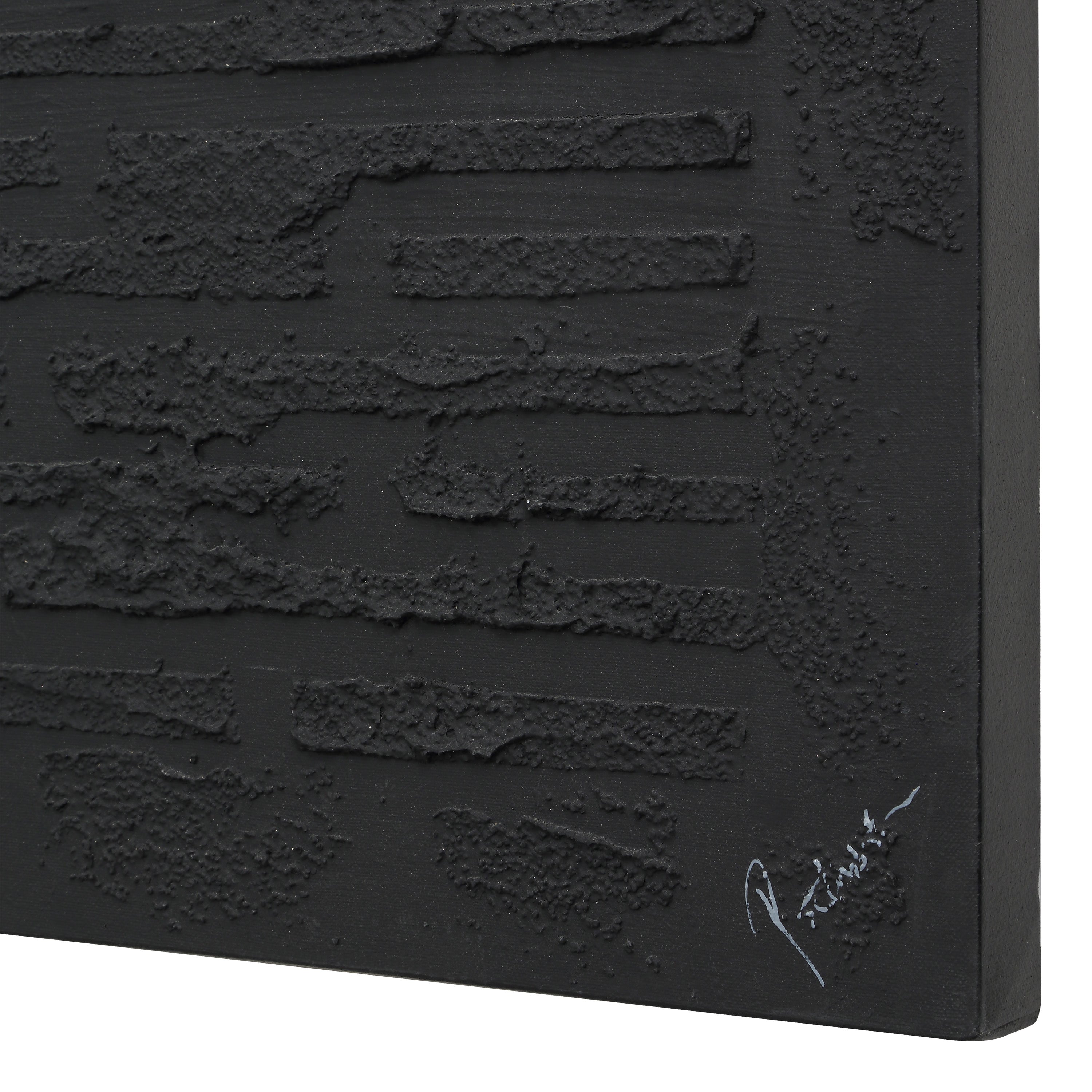Kinetic 50" H x 40" W Canvas Art, Black - Additional Images - OL2193