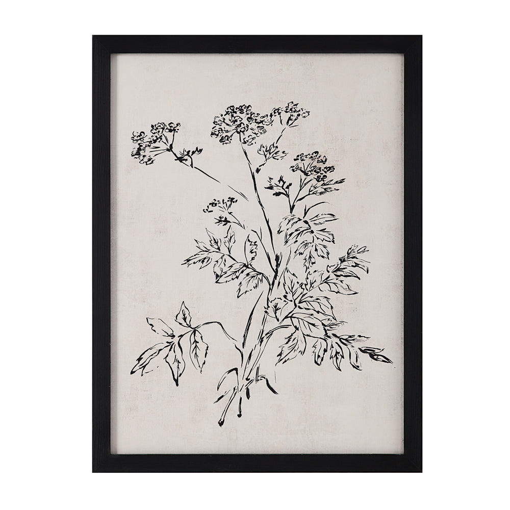 Basset 18" Wide Wall Art with Wood Frame, Painted Black - Additional Image 3 - PA0041