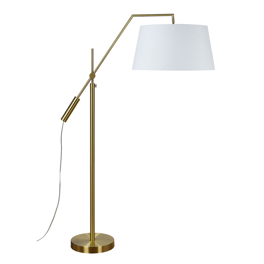 Claire 70" Length Floor Lamp, Satin Brass - Main Image - LPF3148