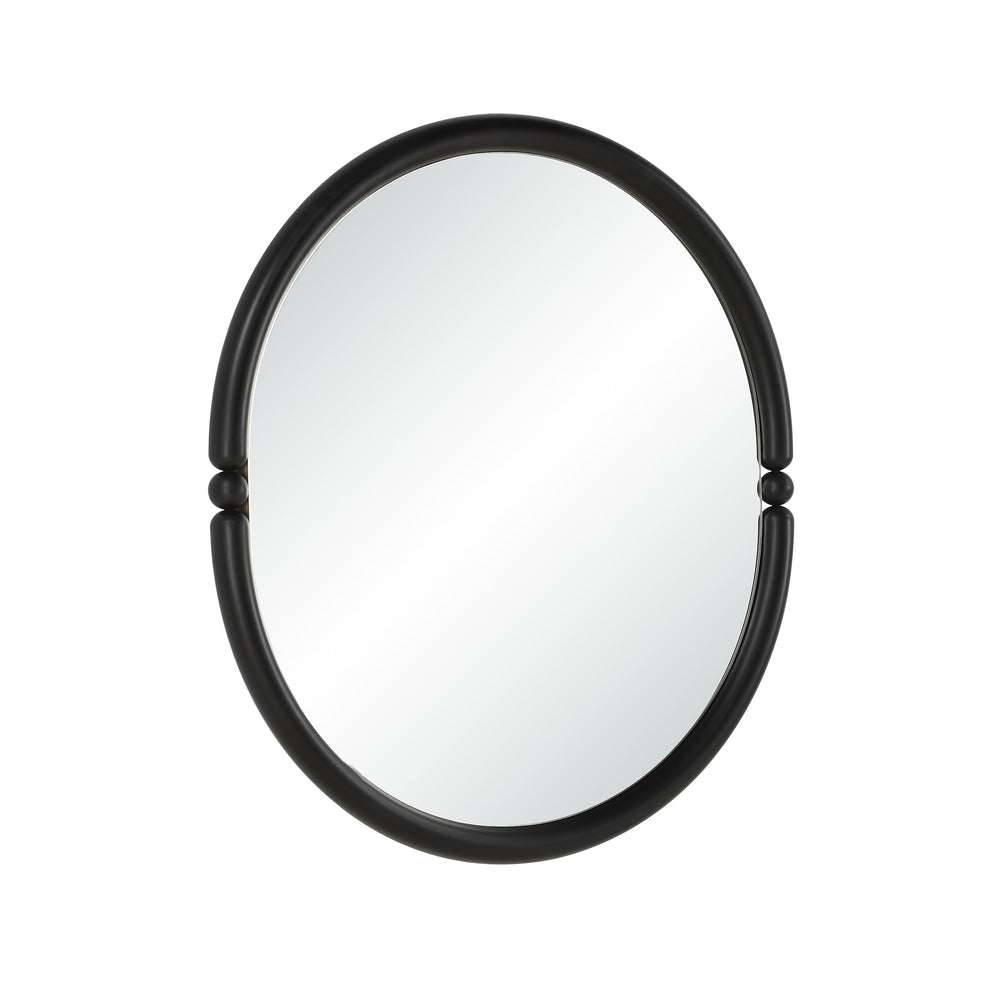 Ditto 40" H x 36" W Wall Mirror, Black - Angle Image - MT2757