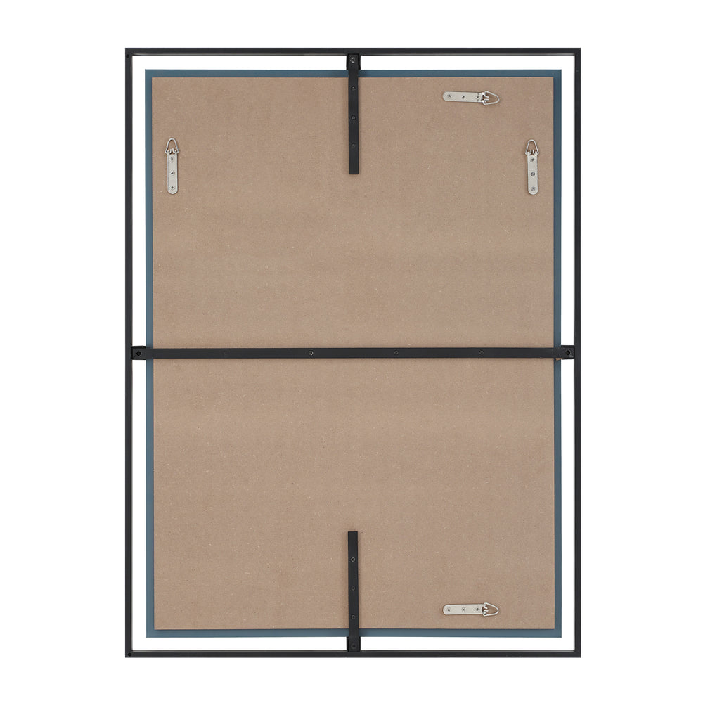 Marco 40" Tall Rectangle Wall Mirror, Black - Backing Image - MT2669