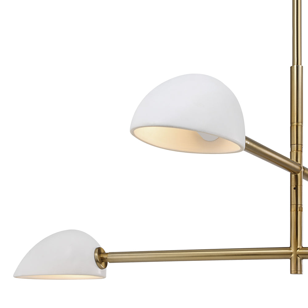 Tulla 40" Wide 4-Light Chandelier, Champagne - Detail Image - LPC4473
