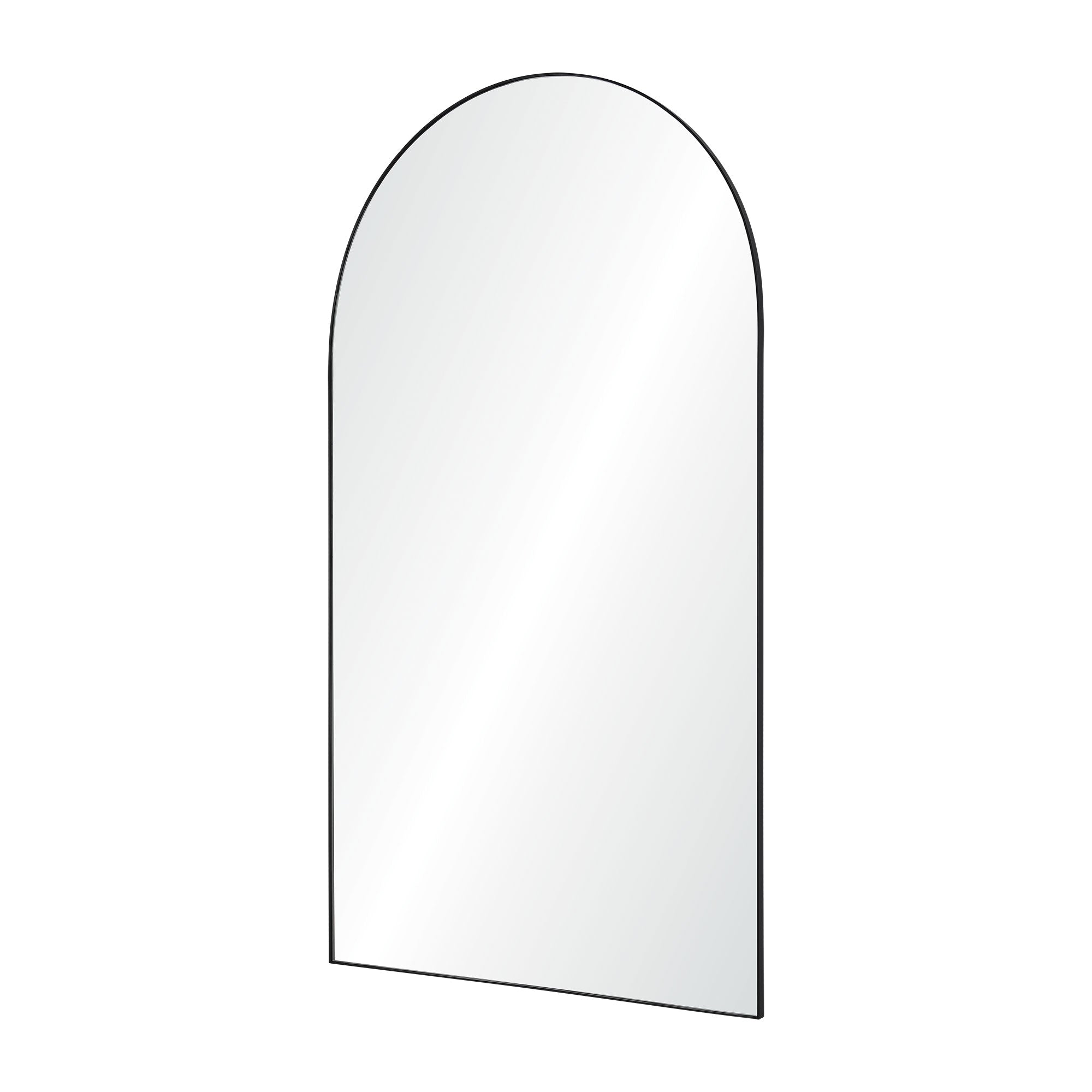 Farida 82" Tall Arch Full Length Mirror, Black - Angle Image - MT2508