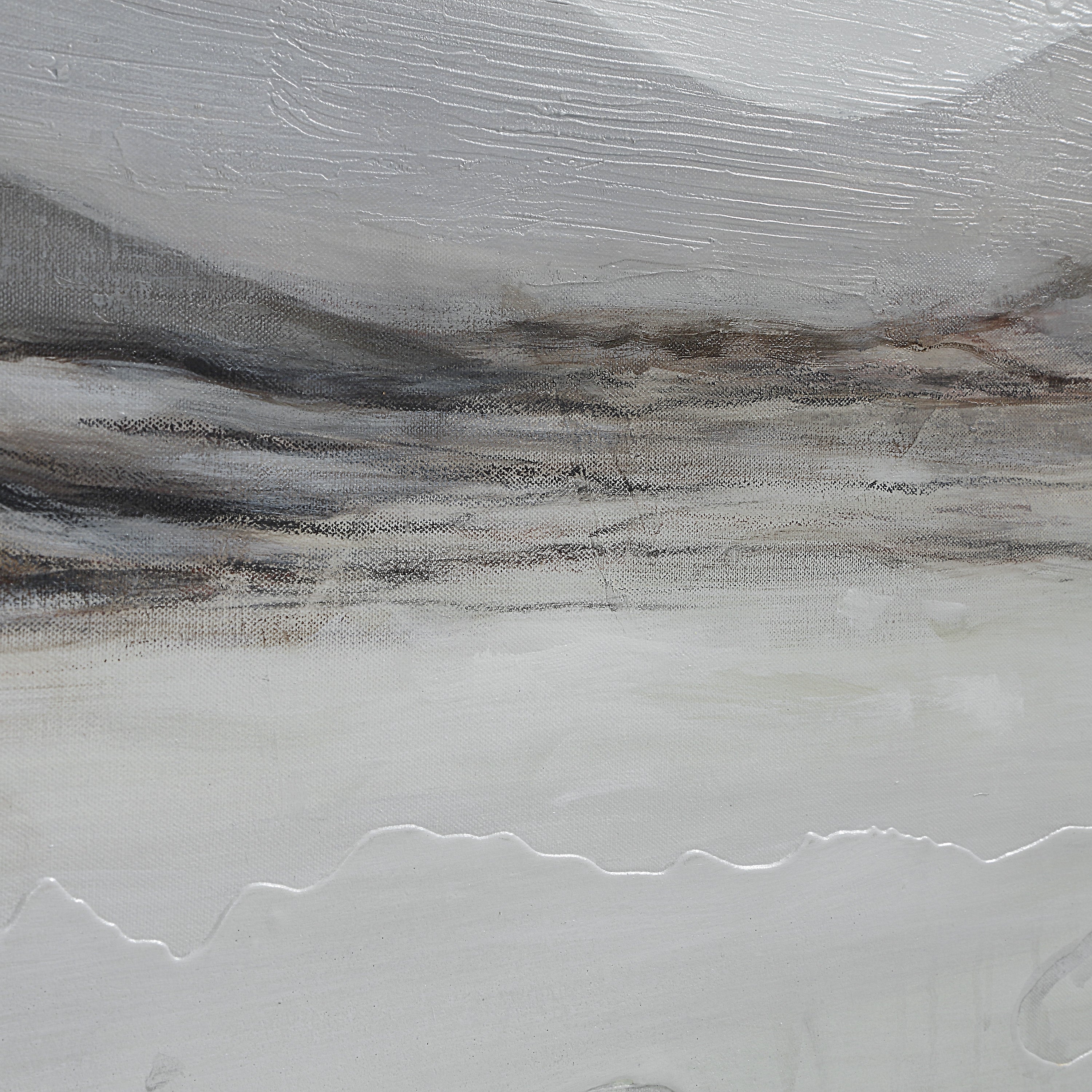 Campania 70" Wide Canvas Art, White, Grey, Beige - Detail Image - OL2175