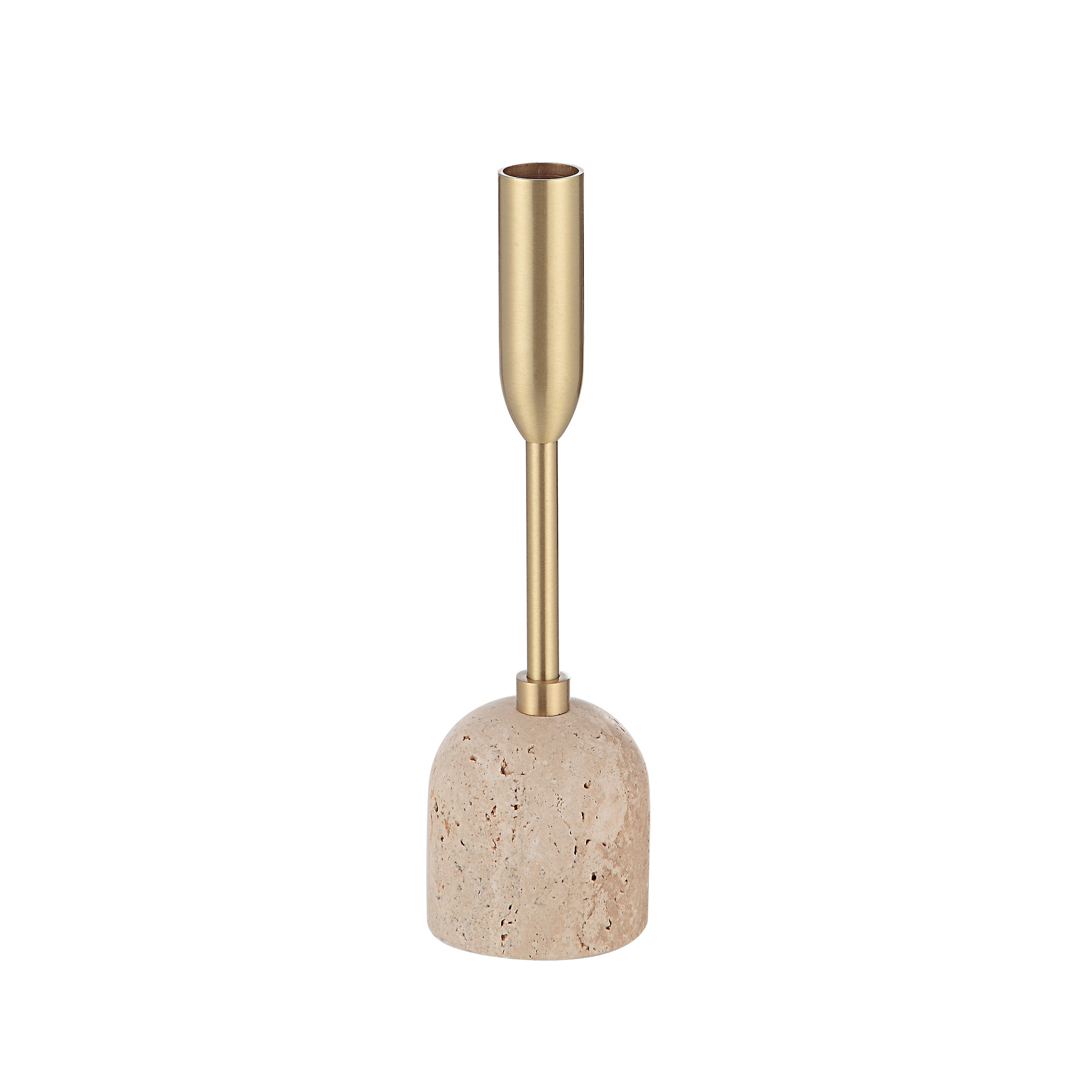 Vesta Indoor Iron Set Of 3 Tapered Candle Holder, Satin Brass - Additional Image 2 - CAN184