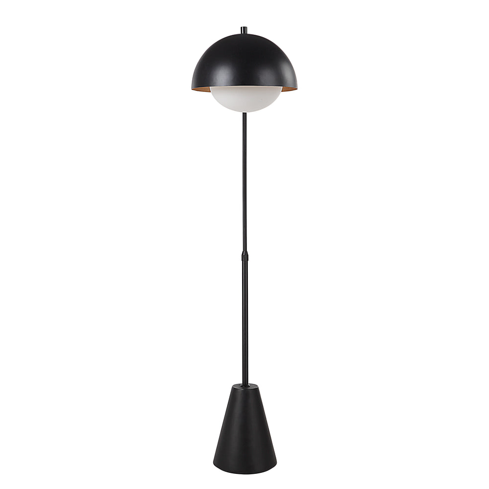 Cooke 65 - 75" Tall Matte Black Floor Lamp with Shade - Angle Image - LPF3152