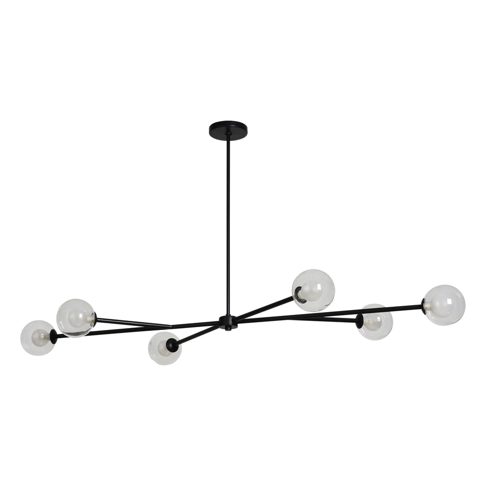 Endah 4.75" Length Ceiling Fixture, Matte Black - Angle Image - LPC4442