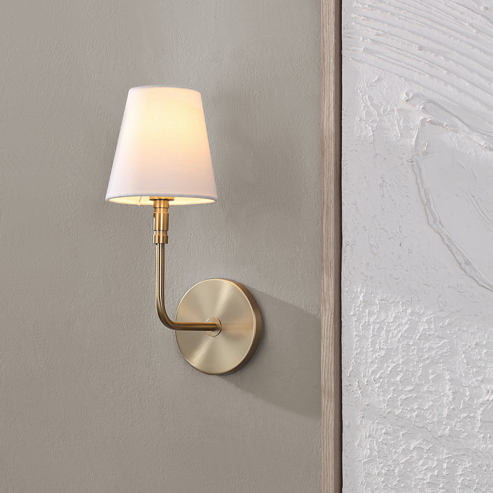 Milia 14.5" Burnished Brass 1-Light Wall Sconce - Lifestyle Image - WS143