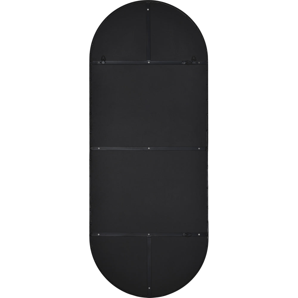Ammar 60" Tall Oval Wall Mirror, Black - Backing Image - MT2510