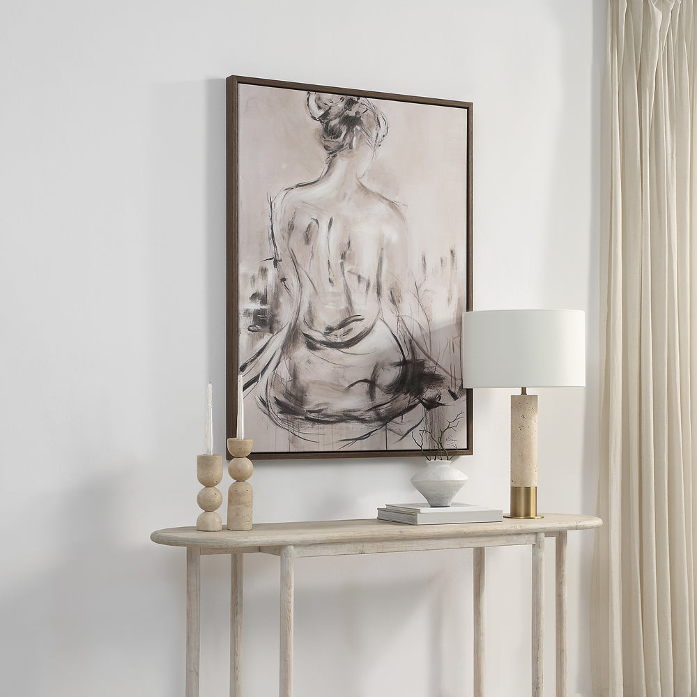 Evelyne 48" H x 36" W Canvas Art, White - Lifestyle Image - OL2184