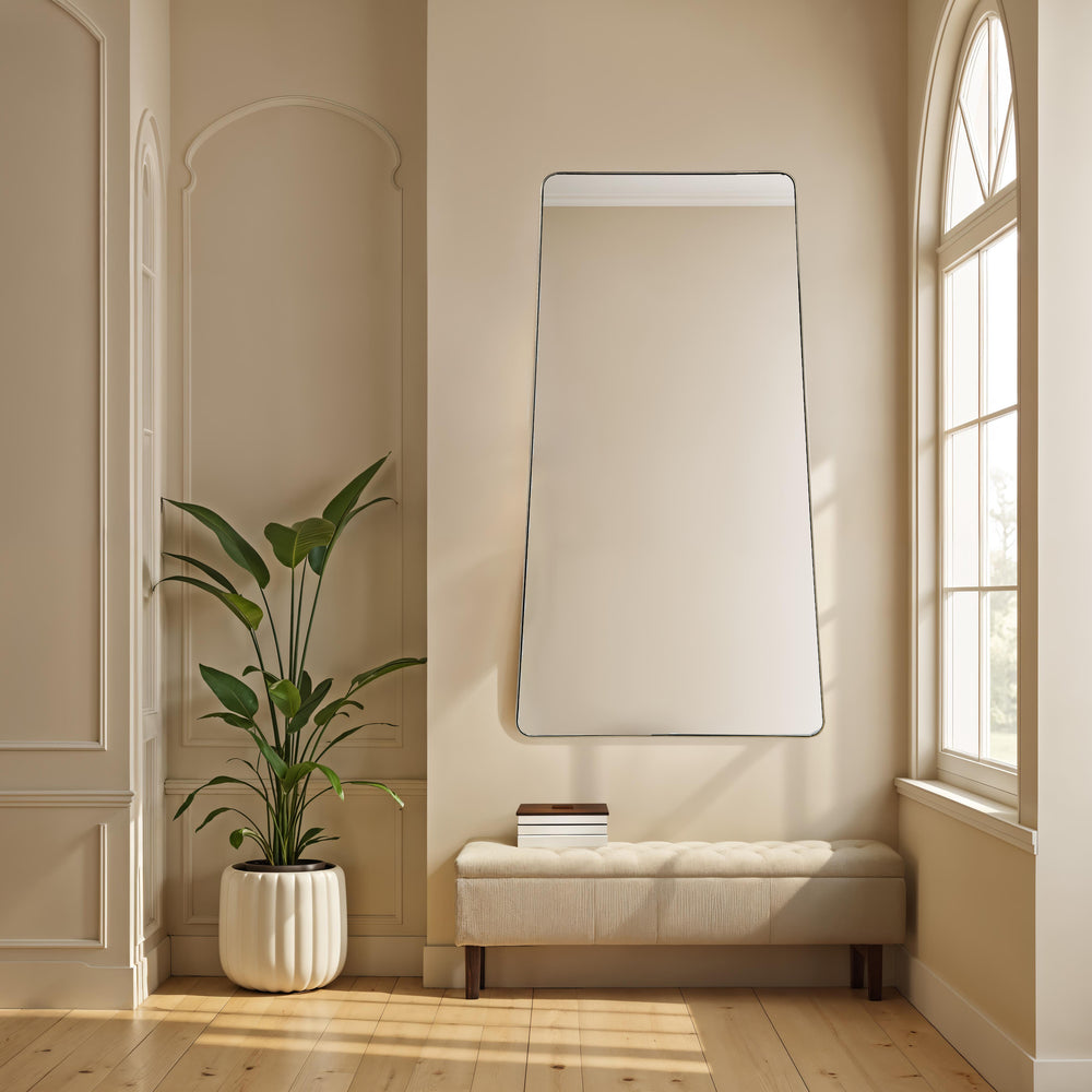 Miley 40" H x 22" W Wall Mirror, Yellow - White Label Lifestyle Image - MT2729