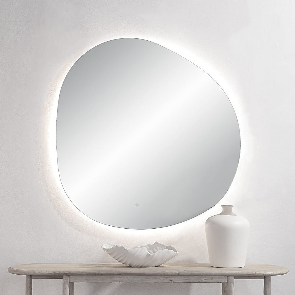 Terni 45" Tall Irregular LED Mirror, Clear - Lifestyle Image - MT2568