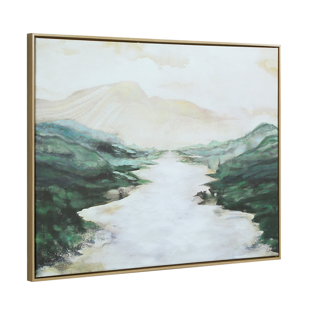 Molto 30" H x 40" W Canvas Art, Green - Angle Image - OL2198