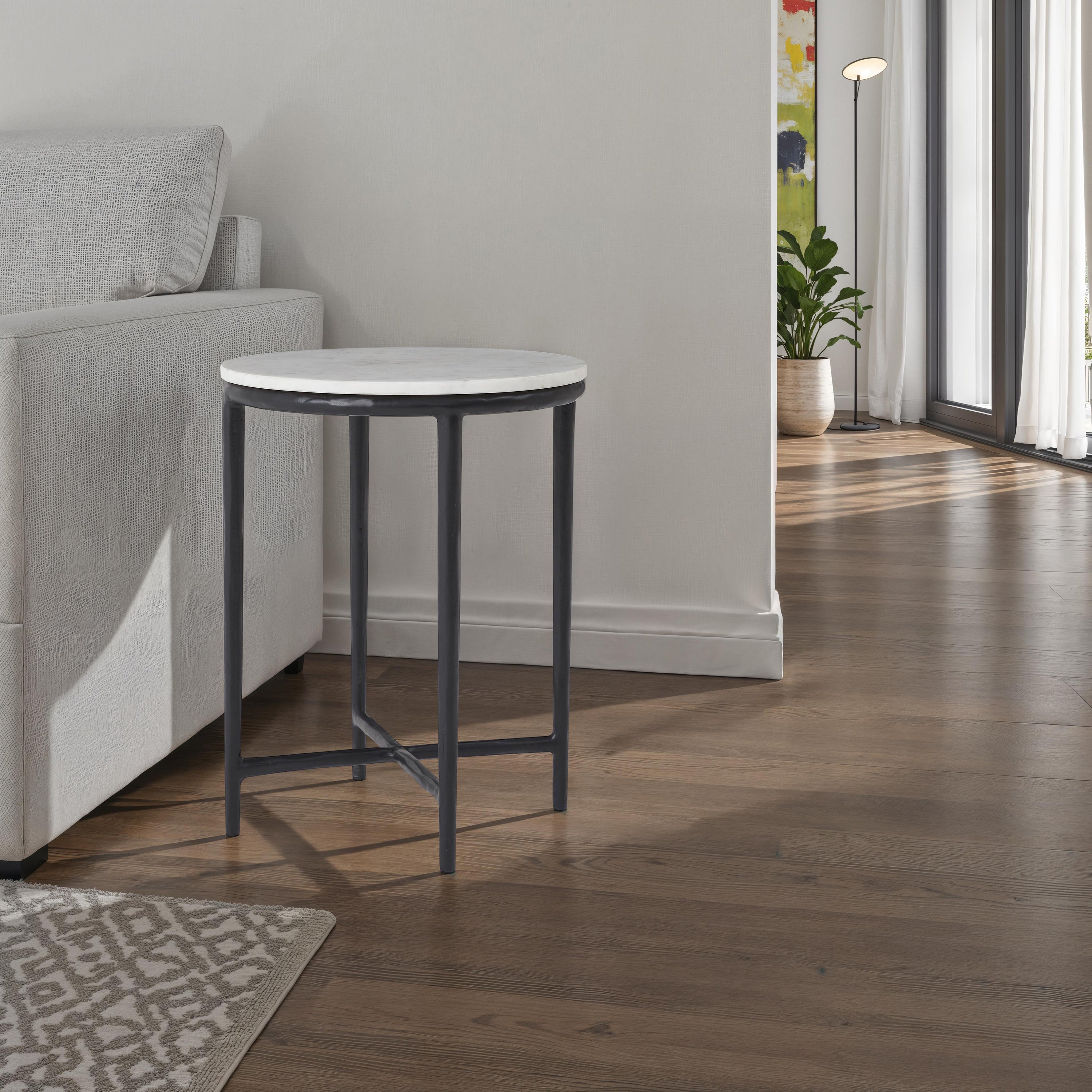 Veroia 14.96" Height Side Table - White Label Lifestyle Image - TA534