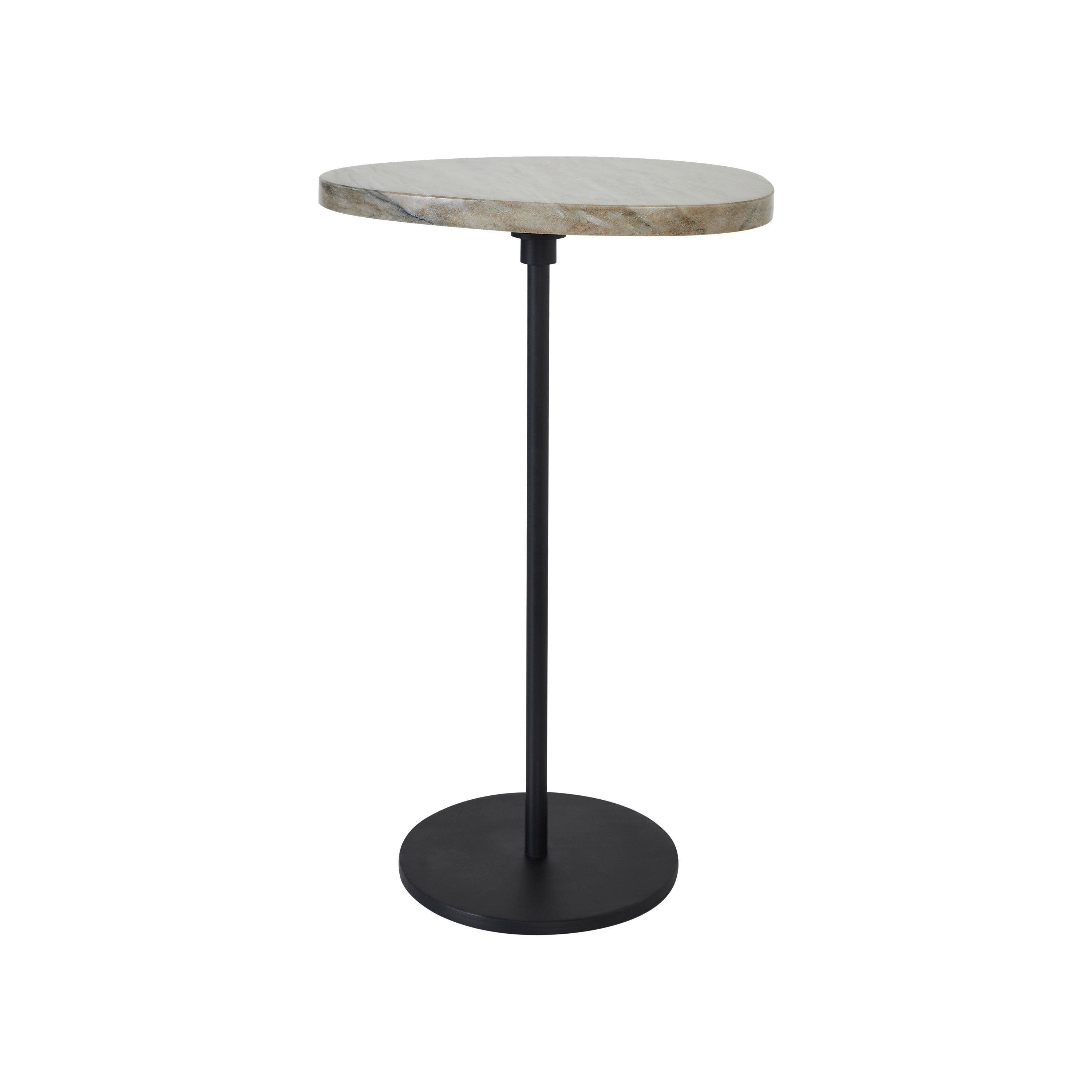 Bethany Indoor Iron Side Table, Black - Angle Image - TA504