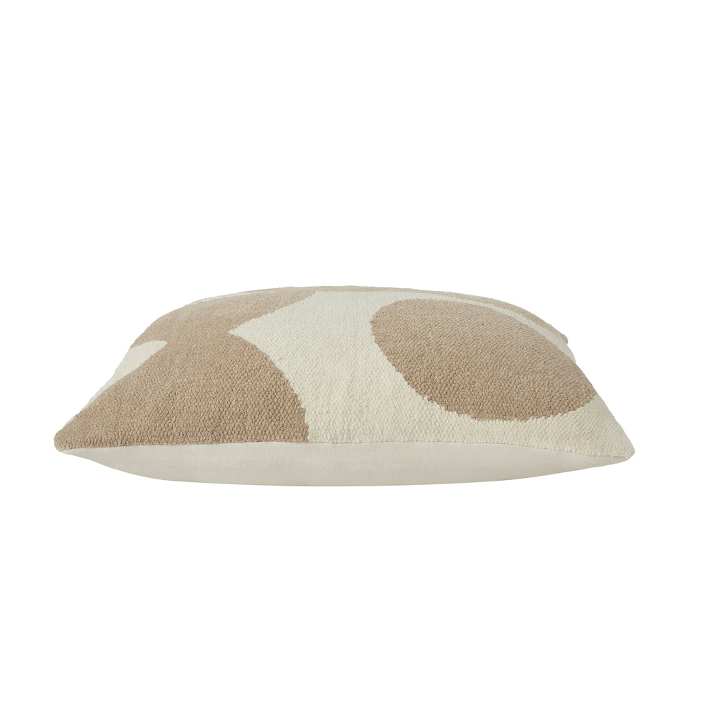 Ferla 20X20 Indoor Pillow, Beige - Angle Image - PWFL1468