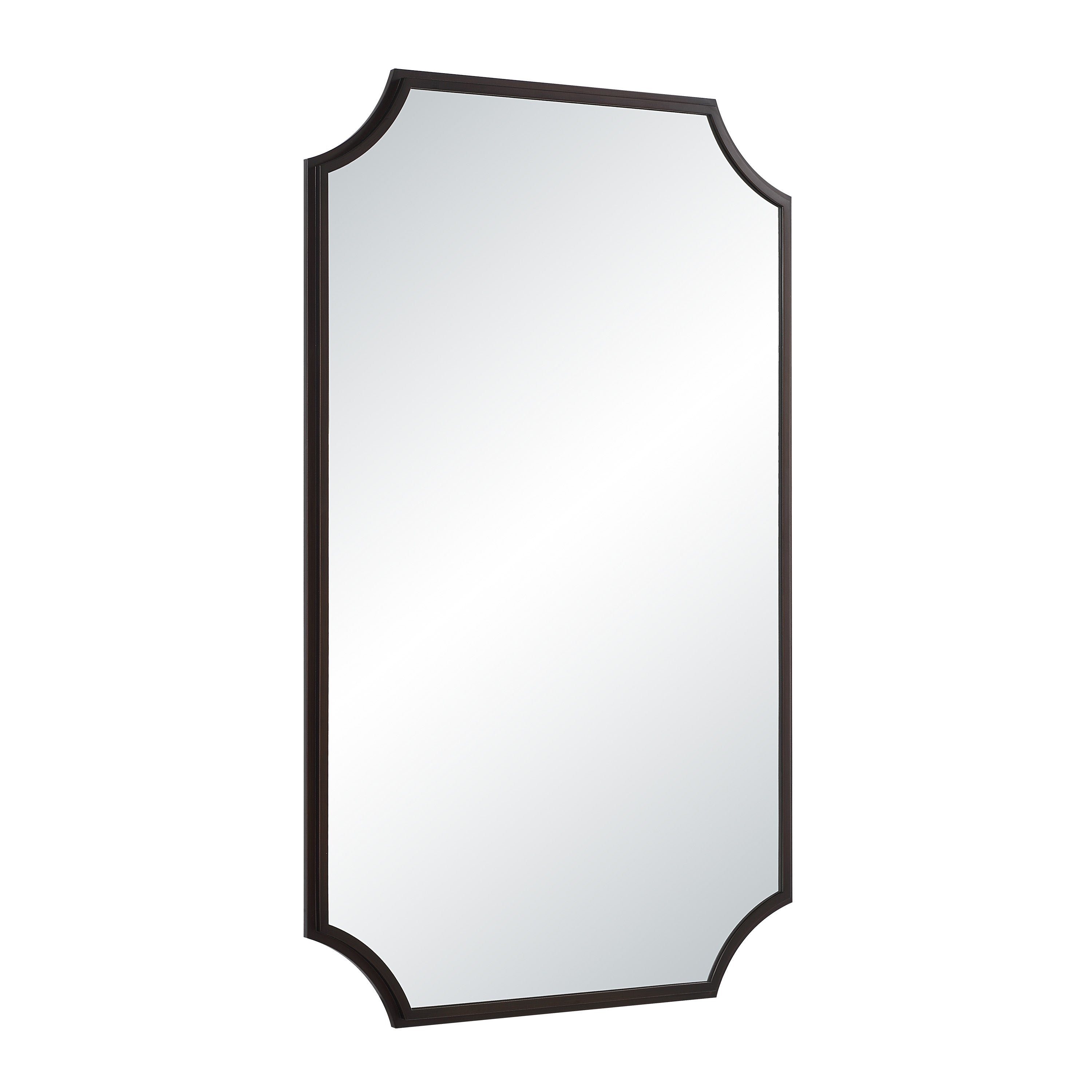 Torre 40" H x 24" W Wall Mirror, Brown - Angle Image - MT2740