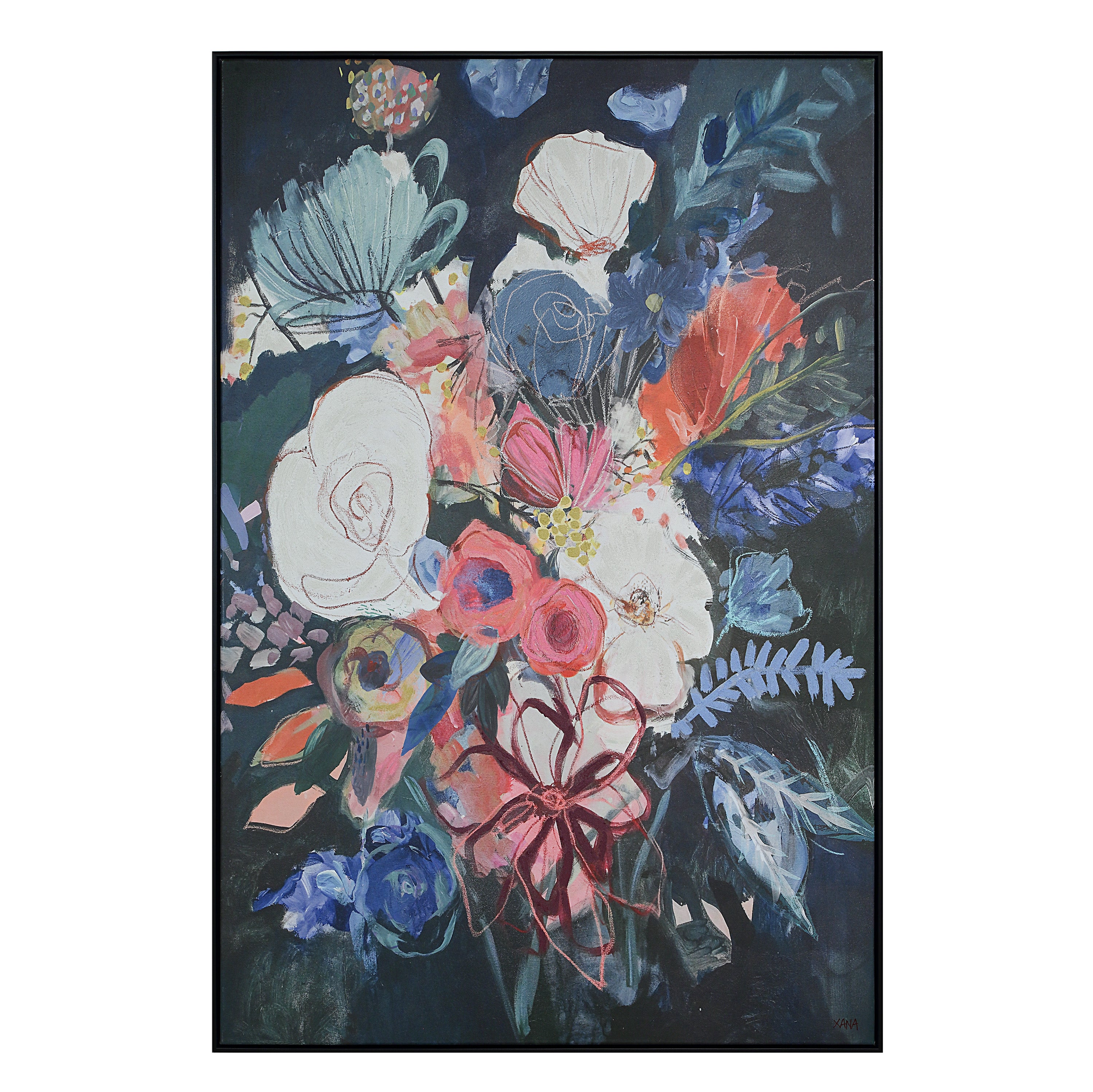 Kyra 60" H x 40" W Canvas Art, Black - Main Image - OL2221