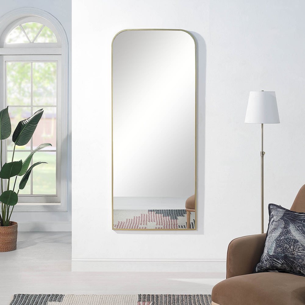 Meryem 72" Tall Rectangle Full Length Mirror, Yellow - Lifestyle Image - MT2514