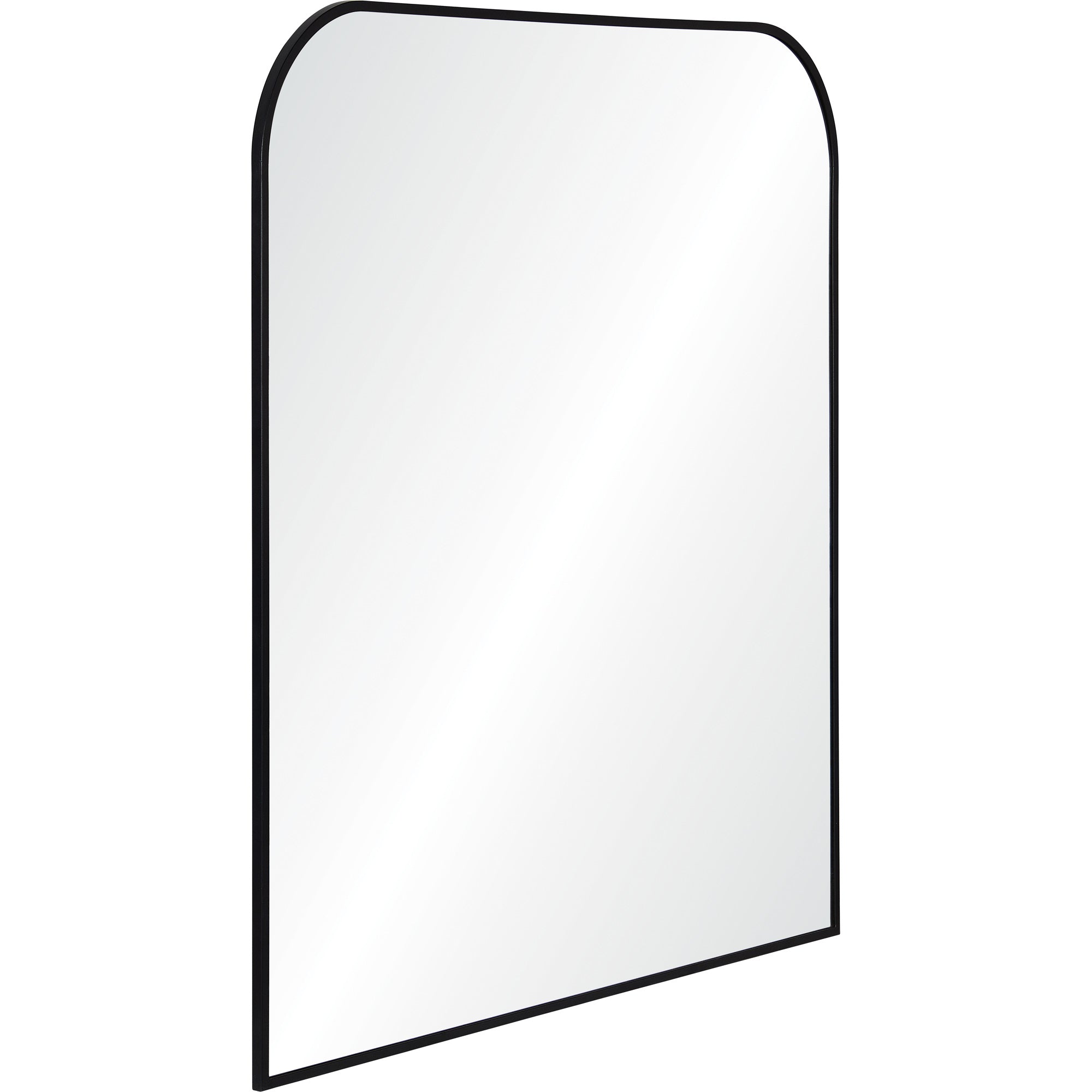Luka 40" Tall Irregular Wall Mirror, Black - Angle Image - MT2382
