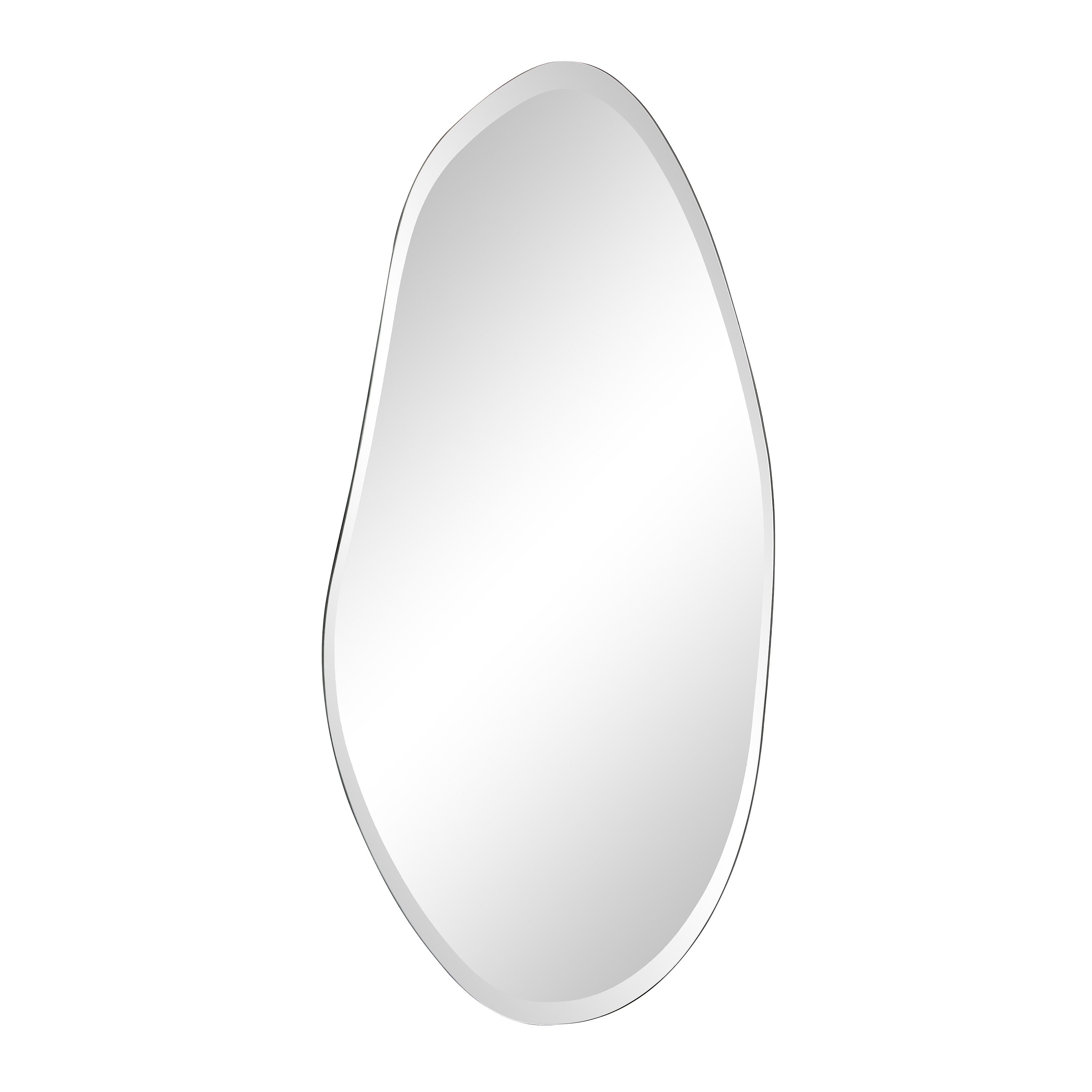 Anogia 40" H x 22" W Wall Mirror, Grey - Angle Image - MT2697