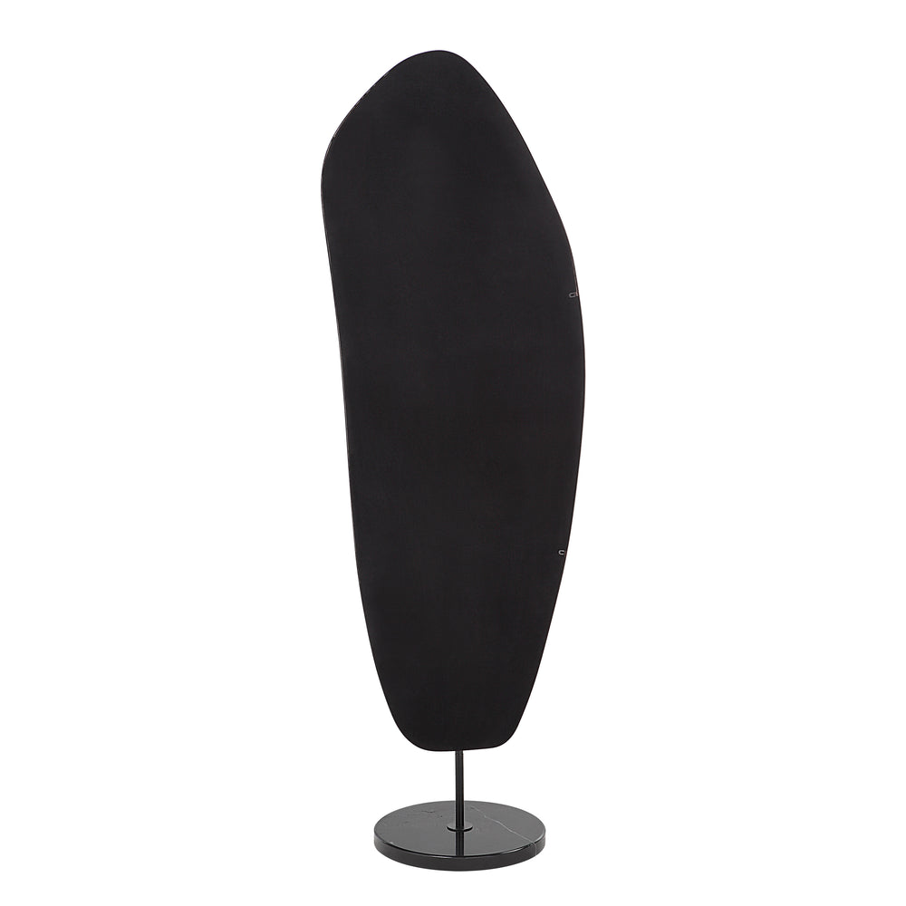 Arlon 70" Tall Irregular Mirror, Matte Black - Backing Image - MT2636