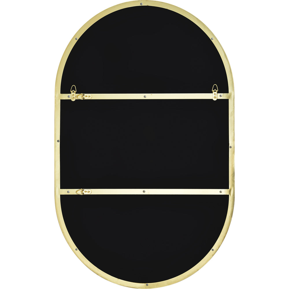Beckah 40" Tall Oval Wall Mirror, Yellow - Backing Image - MT2526