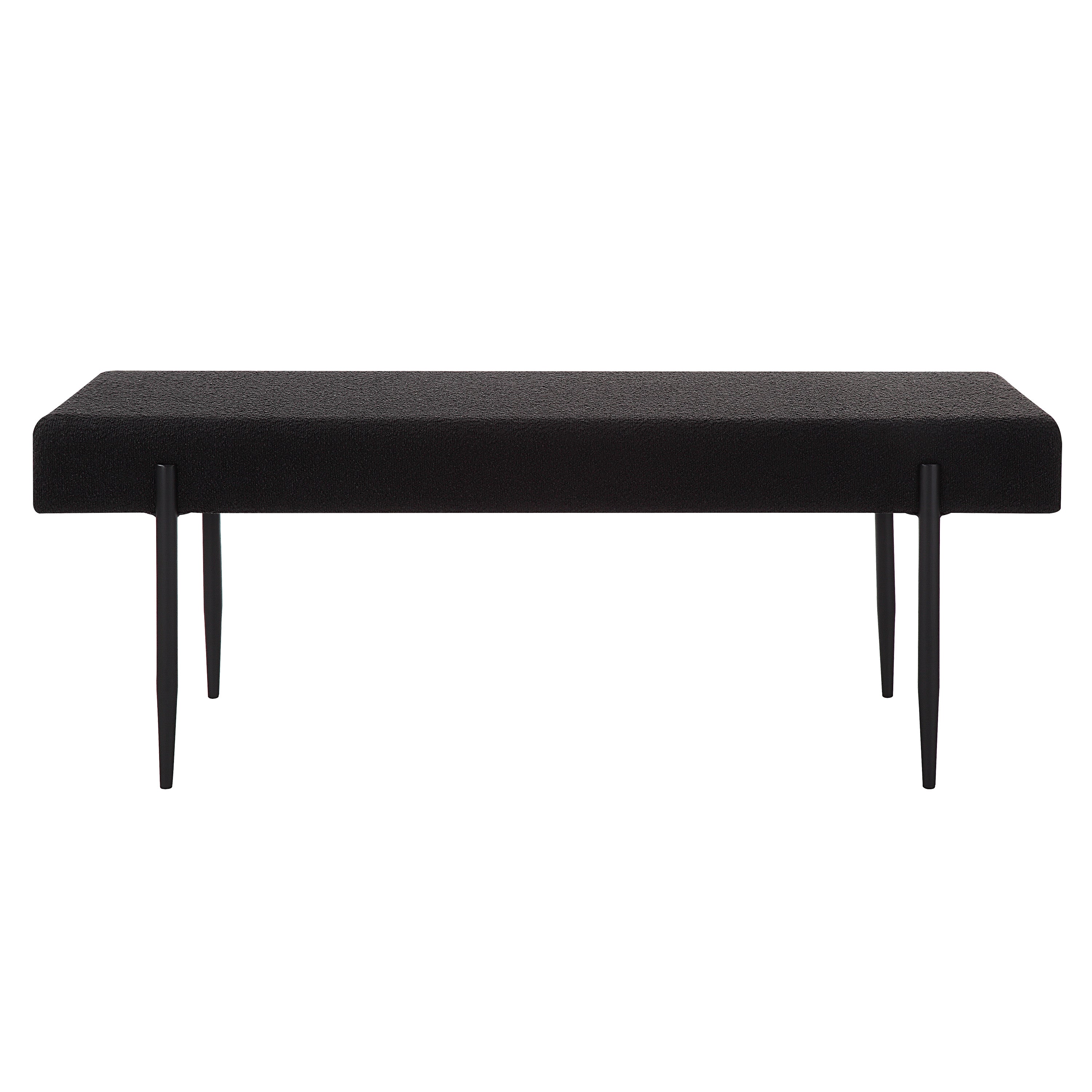 Lowe Indoor Boucle Bench, Black - Main Image - CHA100