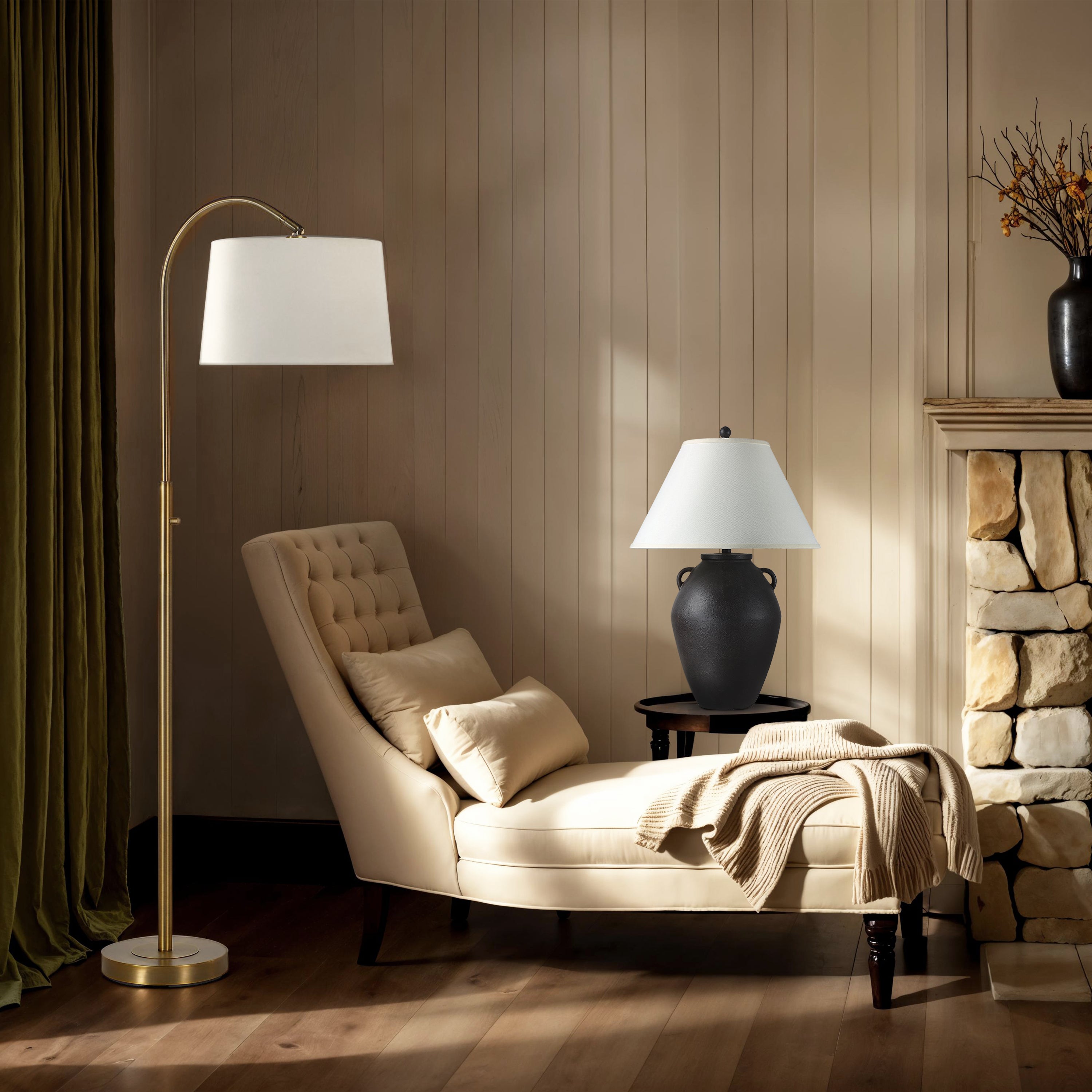 Tacta 29.25" Height Table Lamps, Dark Brown - White Label Lifestyle Image - LPT1380EV