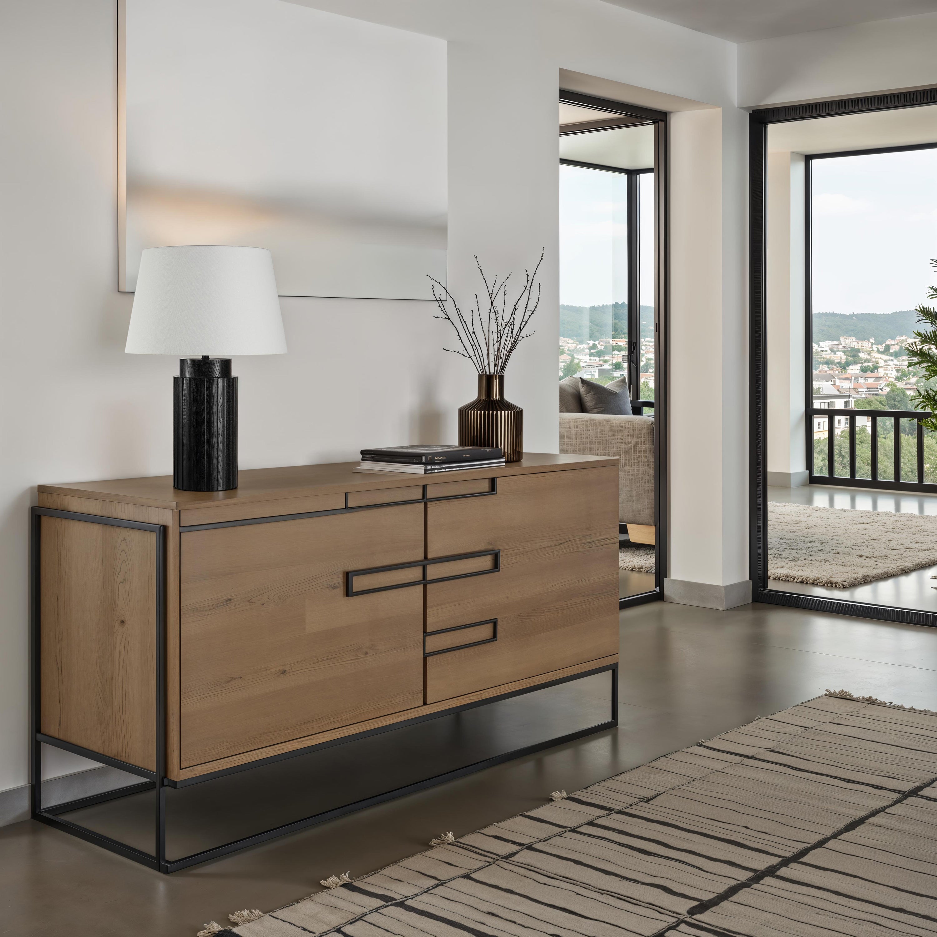 Stilus 26.0" Height Table Lamps, Matte Black - Lifestyle Image - LPT1370