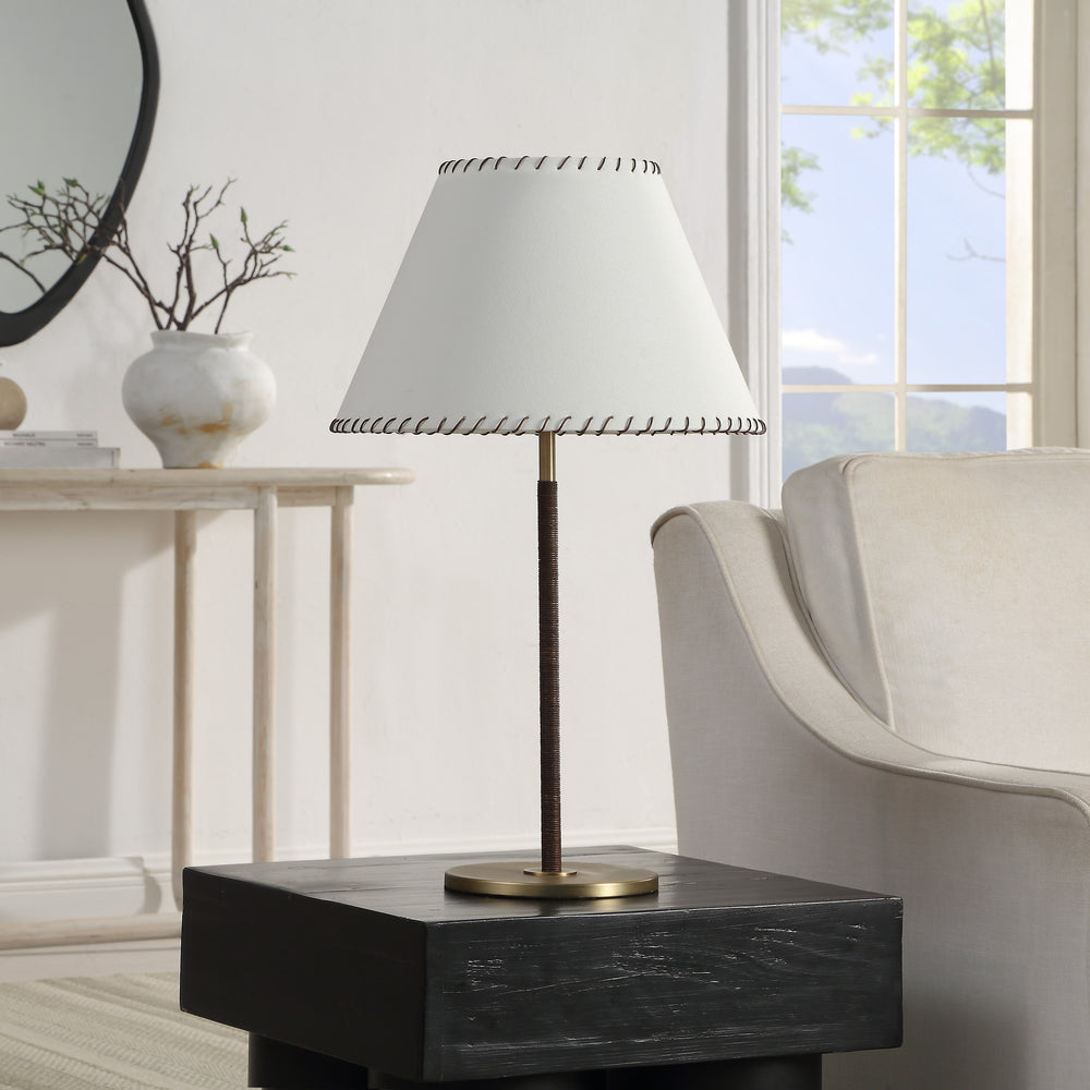 Camelia 27" Height Table Lamp, Yellow - Lifestyle Image - LPT1302