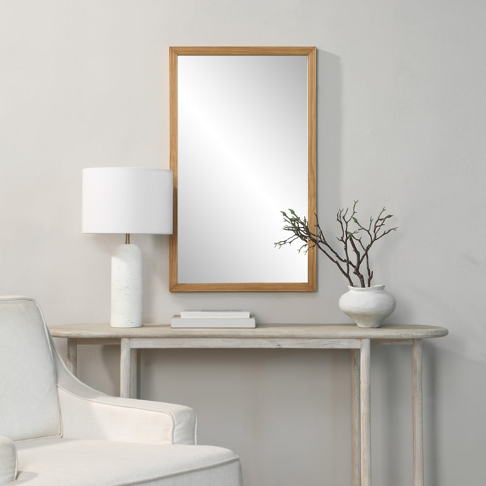 Salia 40" H x 24" W Wall Mirror, Brown - Lifestyle Image - MT2708