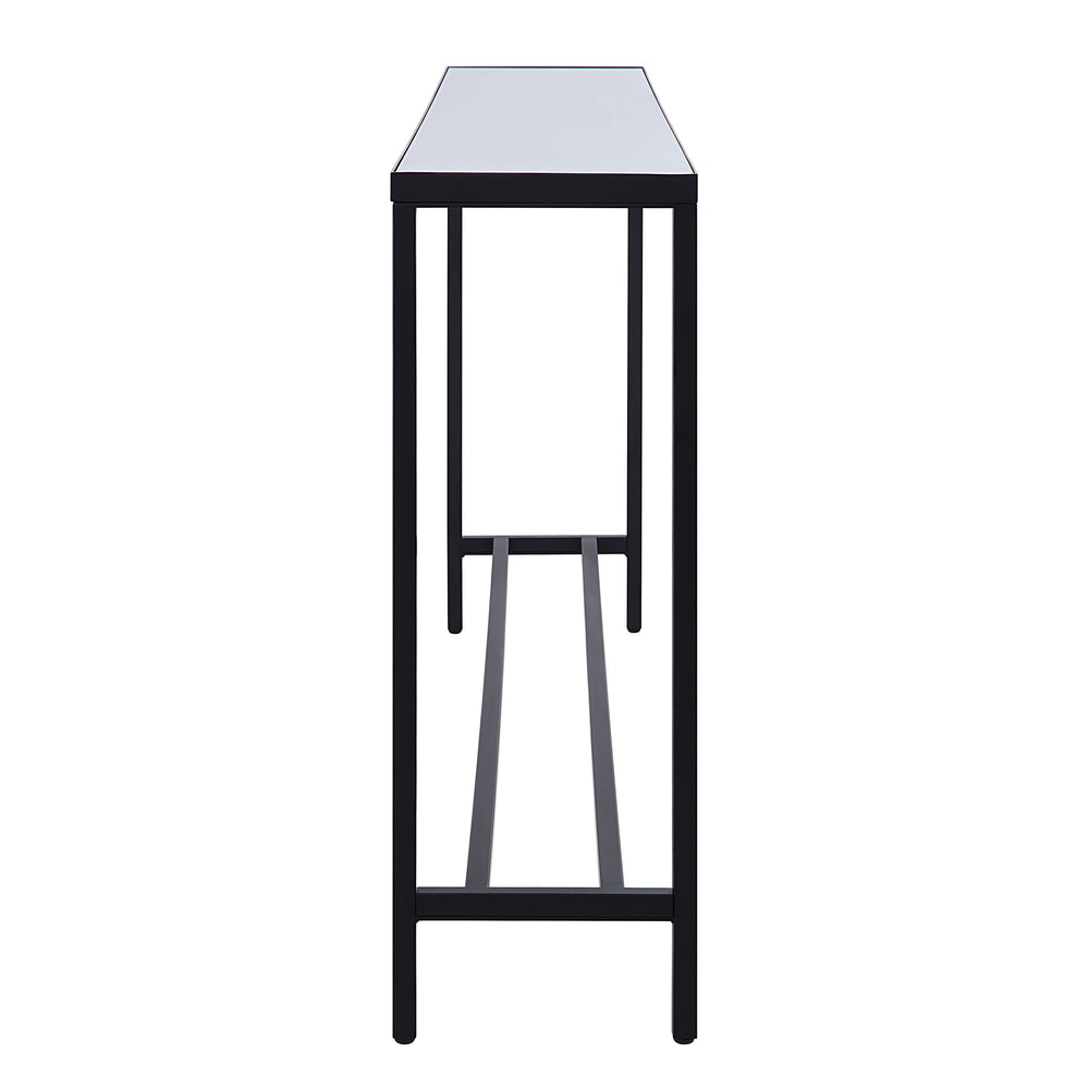 Bodin Indoor Iron Console Table, Matte Black - Additional Image 2 - TA476