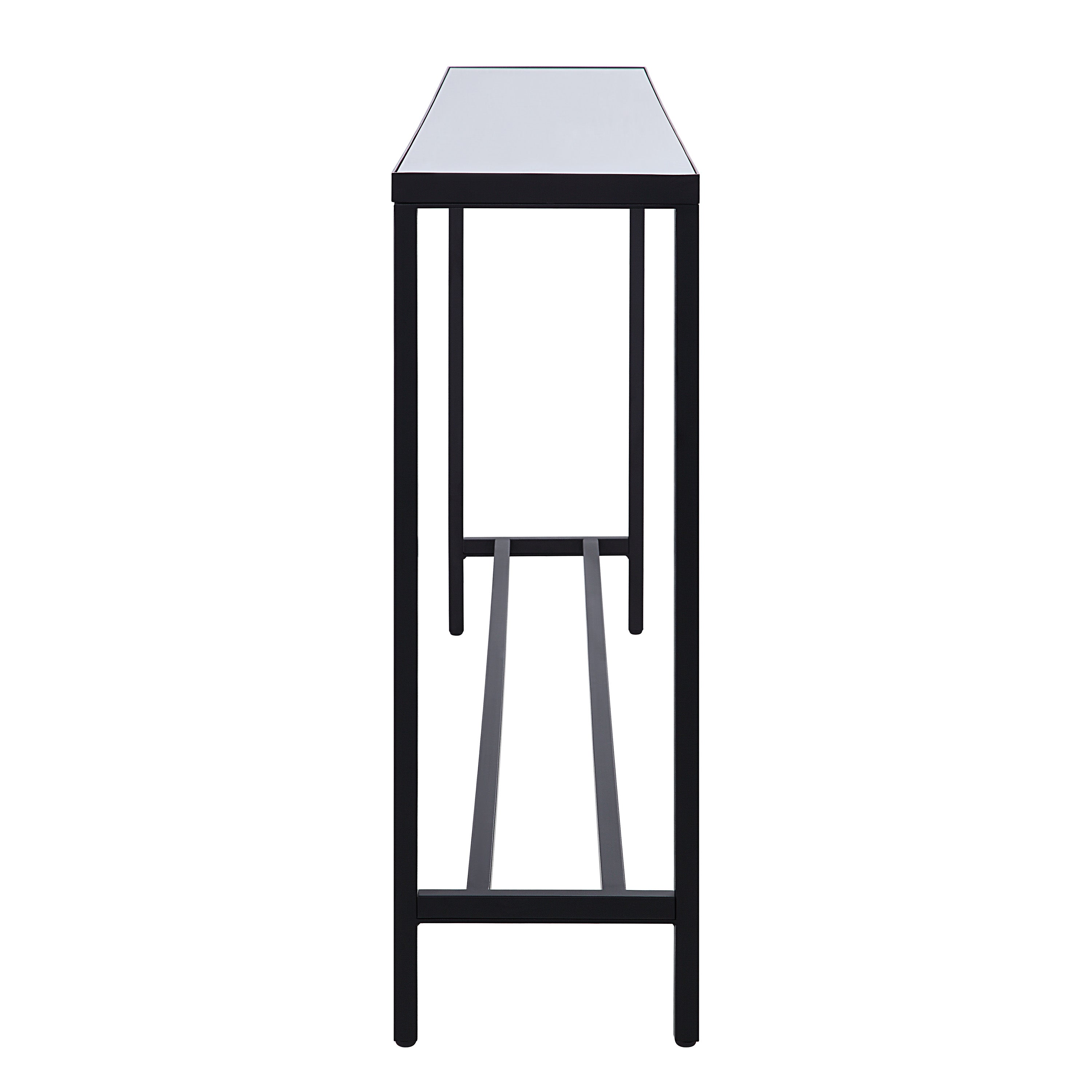 Bodin Indoor Iron Console Table, Matte Black - Additional Image 2 - TA476