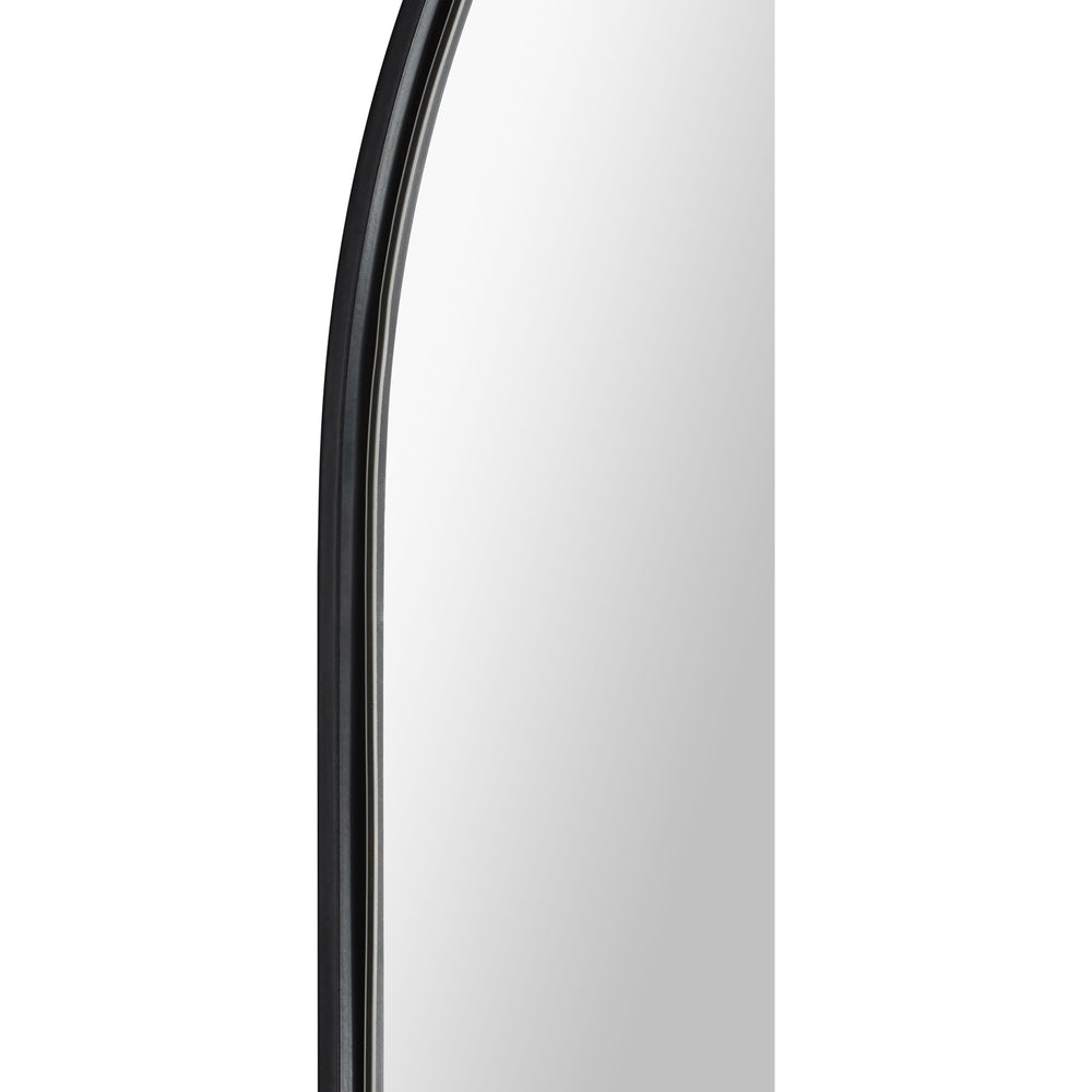 Ammar 60" Tall Oval Wall Mirror, Black - Detail Image - MT2510