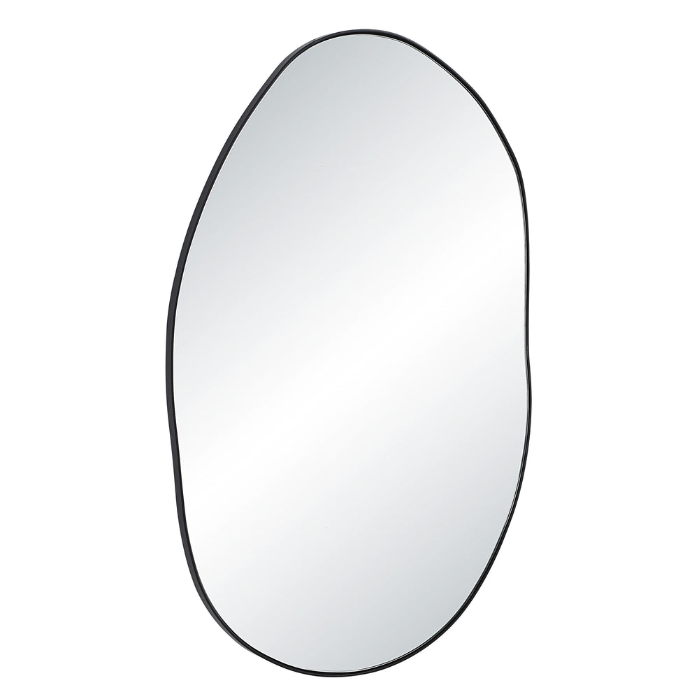 Messini 30" H x 20" W Wall Mirror, Black - Angle Image - MT2722