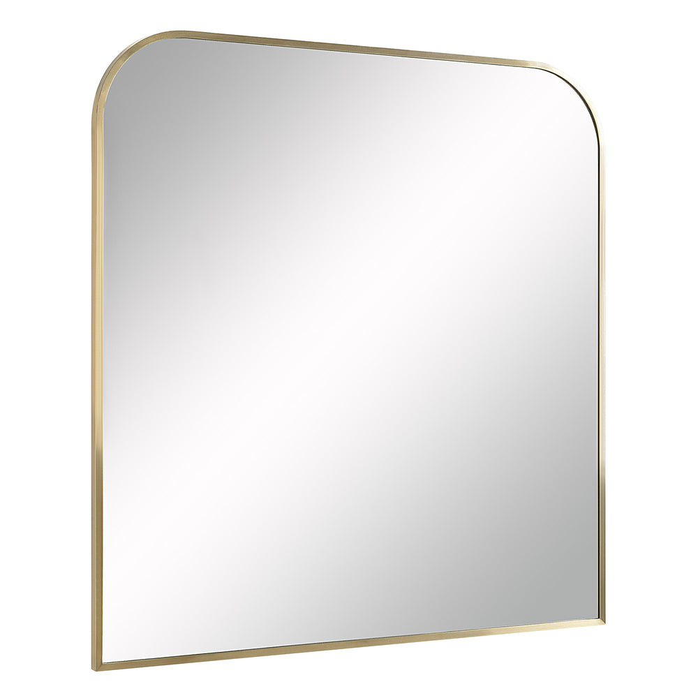 Joan 40" Tall Arch Wall Mirror, Yellow - Angle Image - MT2507