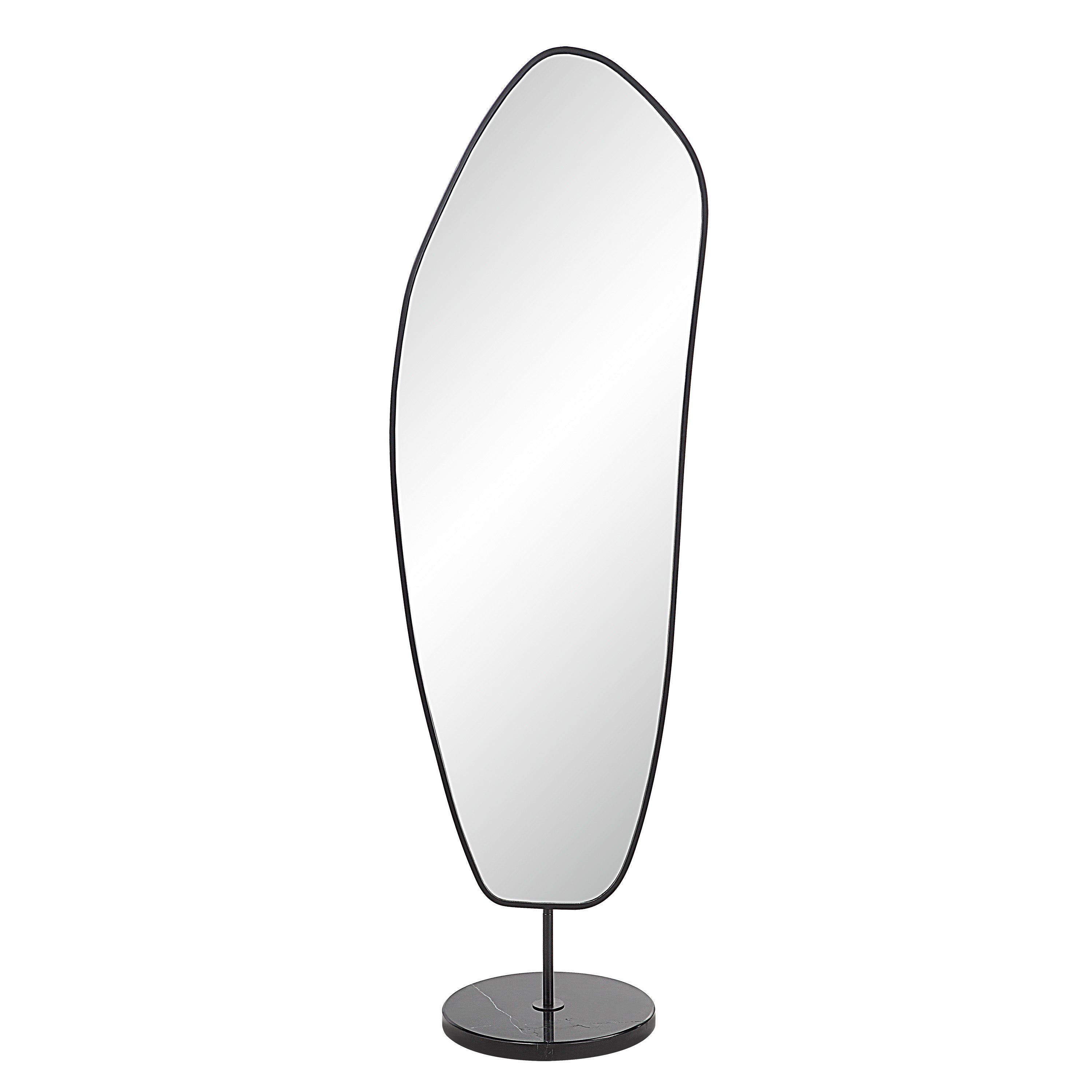 Arlon 70" Tall Irregular Mirror, Matte Black - Main Image - MT2636