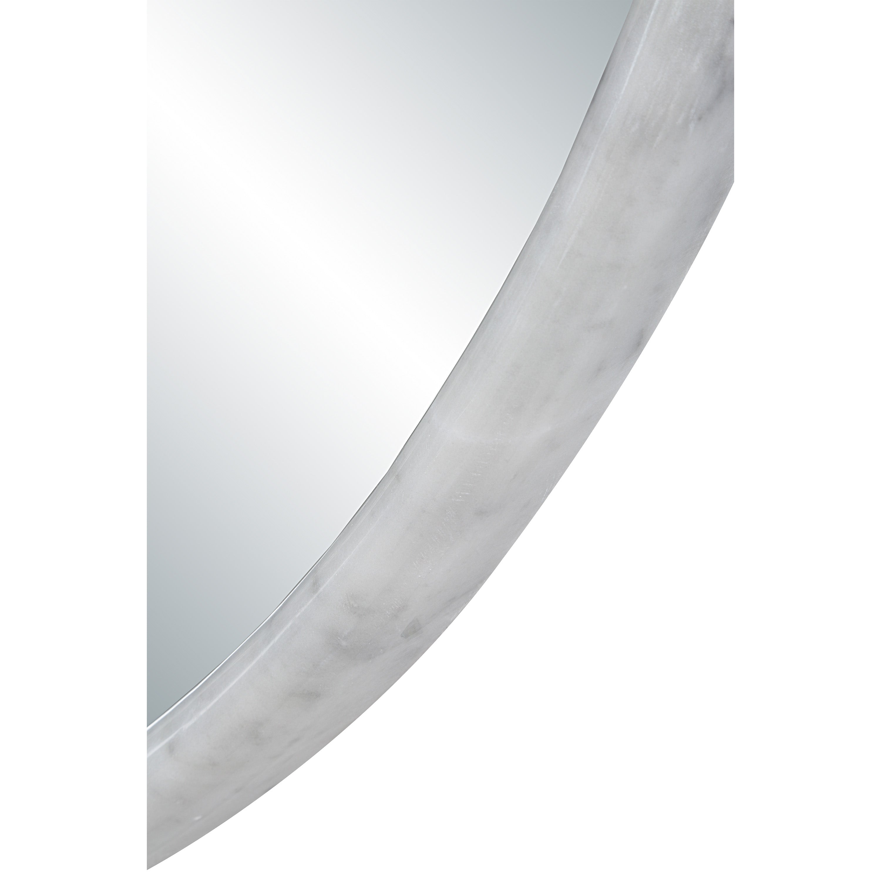 Cento 36" H x 36" W Wall Mirror, White - Detail Image - MT2759