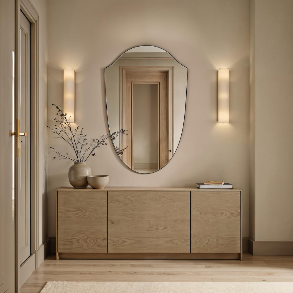 Reims 40" H x 26" W Wall Mirror, Yellow - White Label Lifestyle Image - MT2747