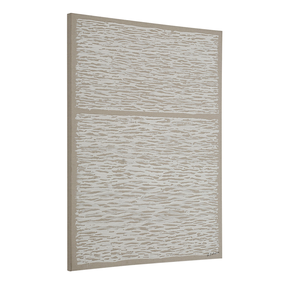 Chiari 36" Wide Canvas Art, White - Angle Image - OL2170