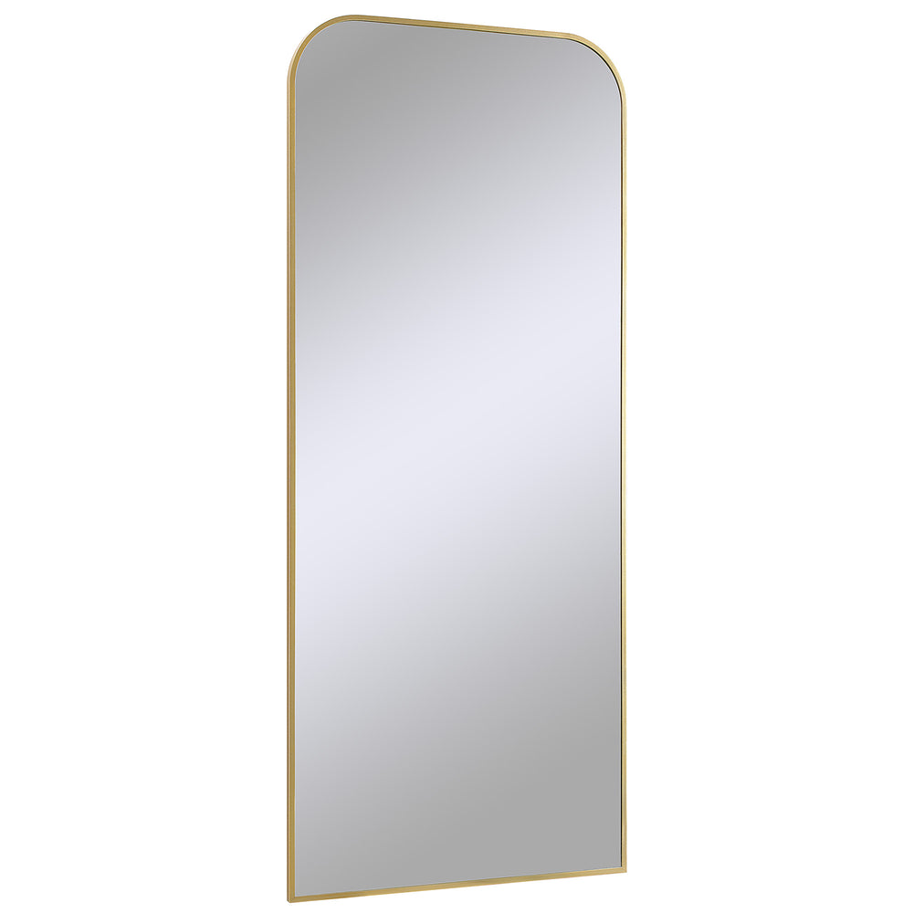 Meryem 72" Tall Rectangle Full Length Mirror, Yellow - Angle Image - MT2514