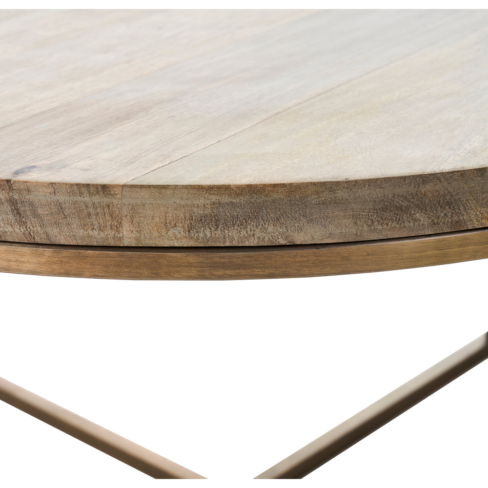 Liana Indoor Mango Wood Table, Antique Brass - Additional Image 2 - TA445