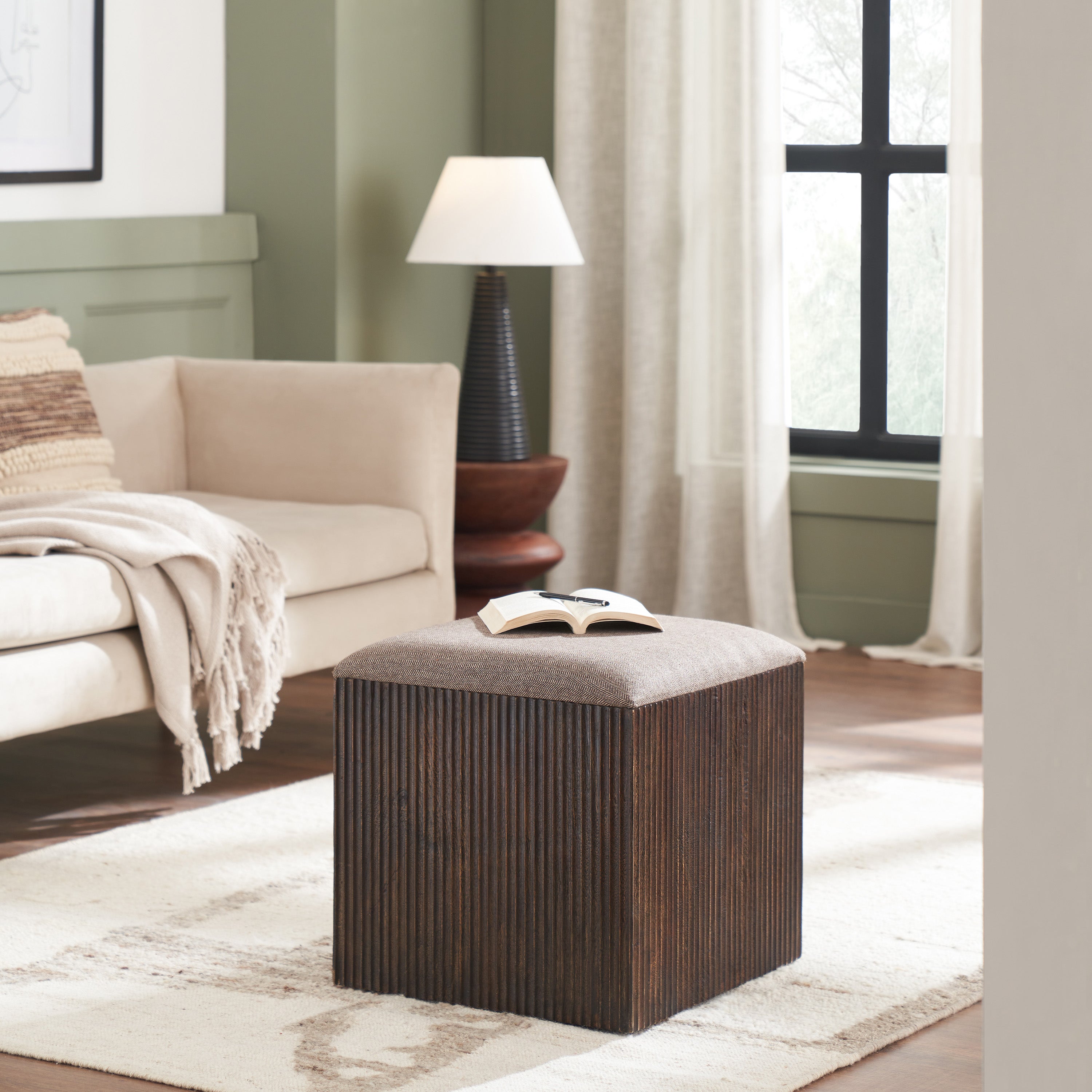 Tristan 18" Height Stool, Brown - Lifestyle Image - CHA111