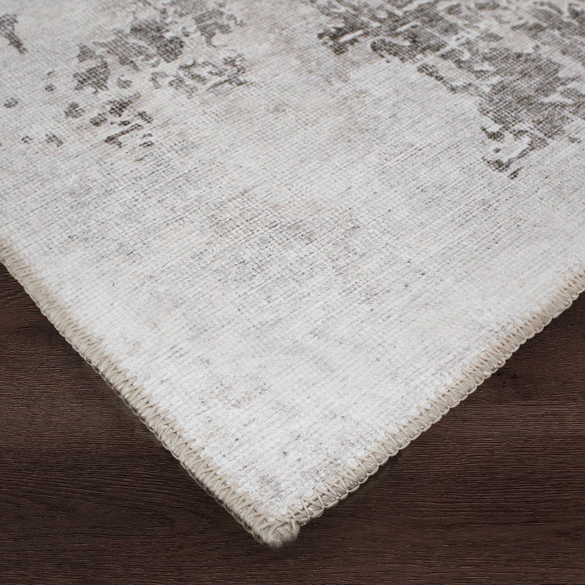 Chloe 7'6" x 10'2" ft Handwoven Indoor Rug, Grey - Angle Image - RCHL-71182-810
