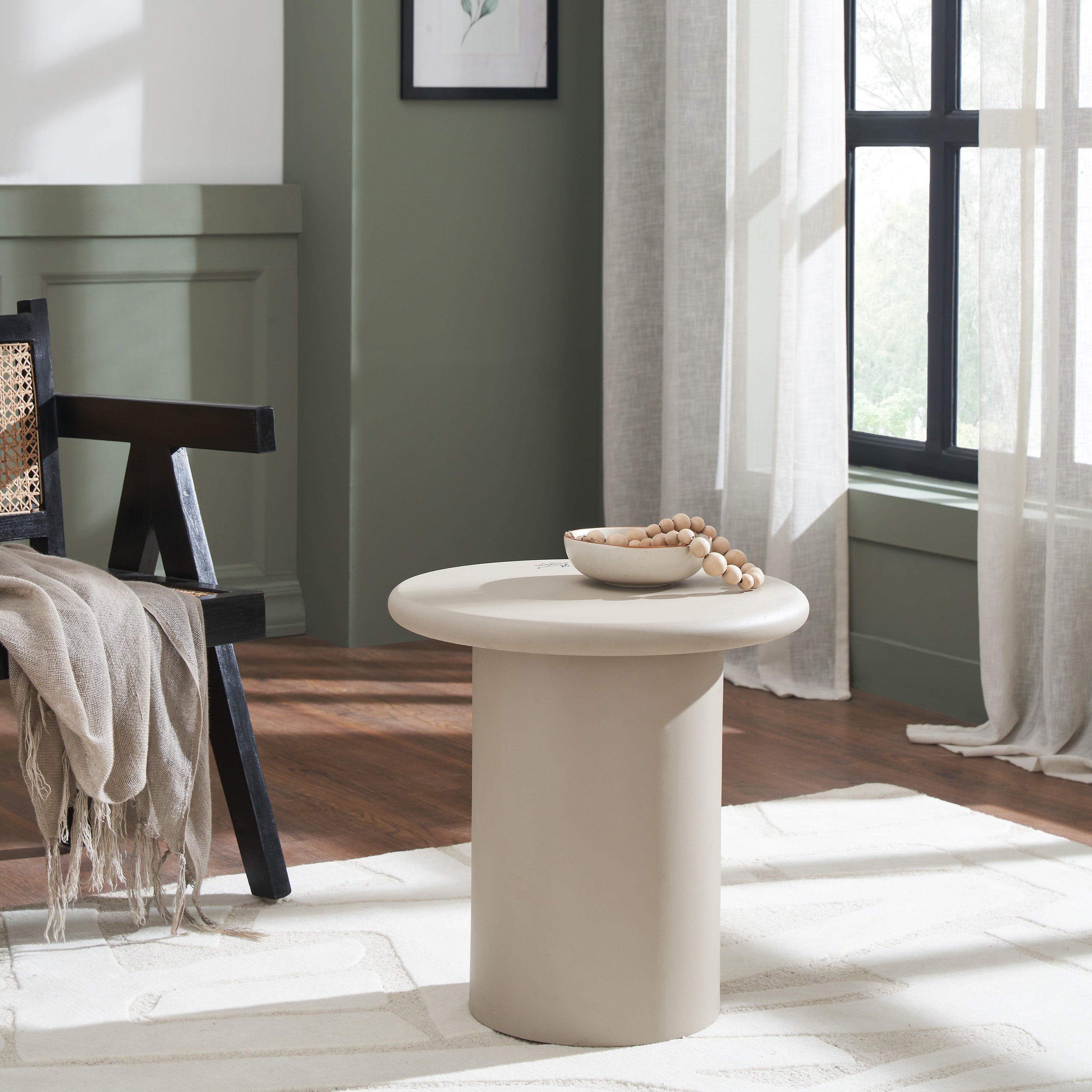 Riya 20" Height Table, Beige - Lifestyle Image - TA529