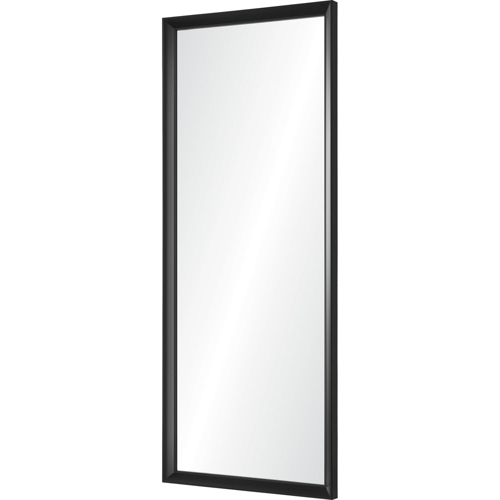 Delacorte 80" Tall Rectangle Wall Mirror, Black - Angle Image - MT2403