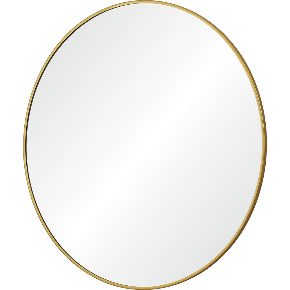Alegre 30" Tall Round Wall Mirror, Yellow - Angle Image - MT2528
