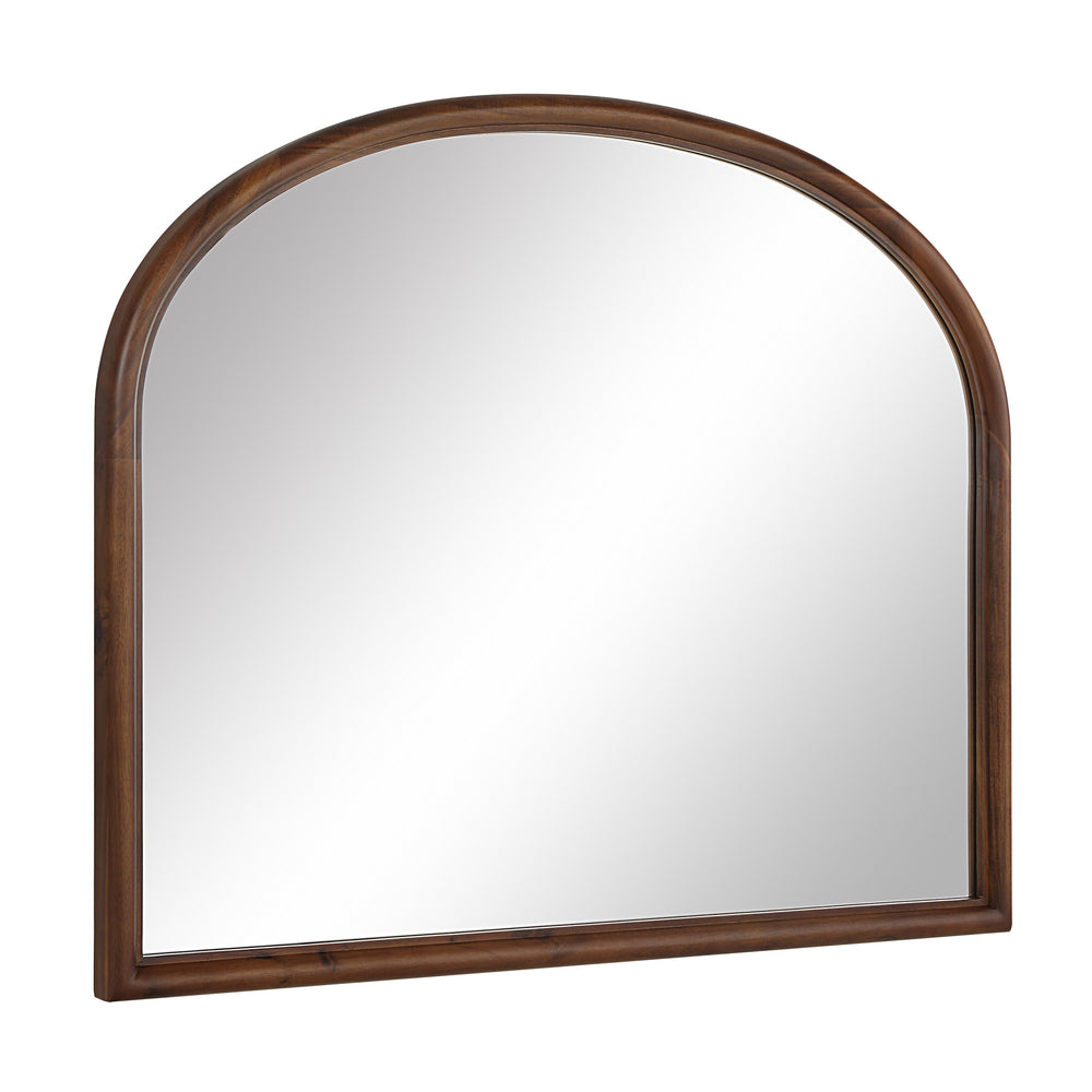 Kindra 40" H x 50" W Wall Mirror, Brown - Angle Image - MT2711